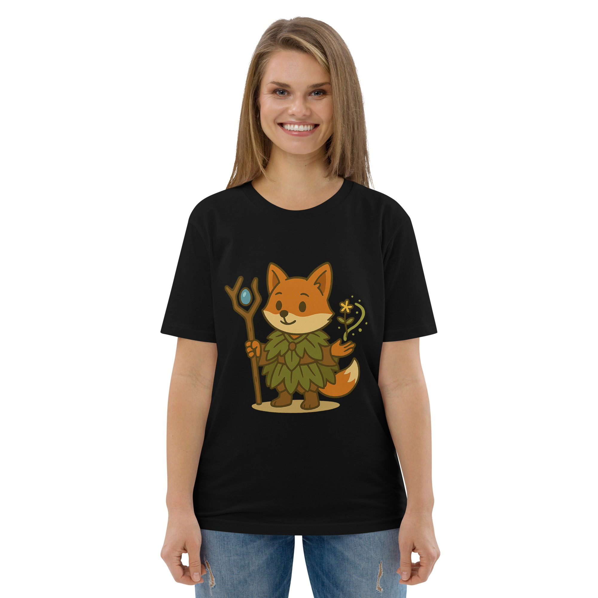 Fox Druid - DTF-Unisex-Bio-Baumwoll-T-Shirt