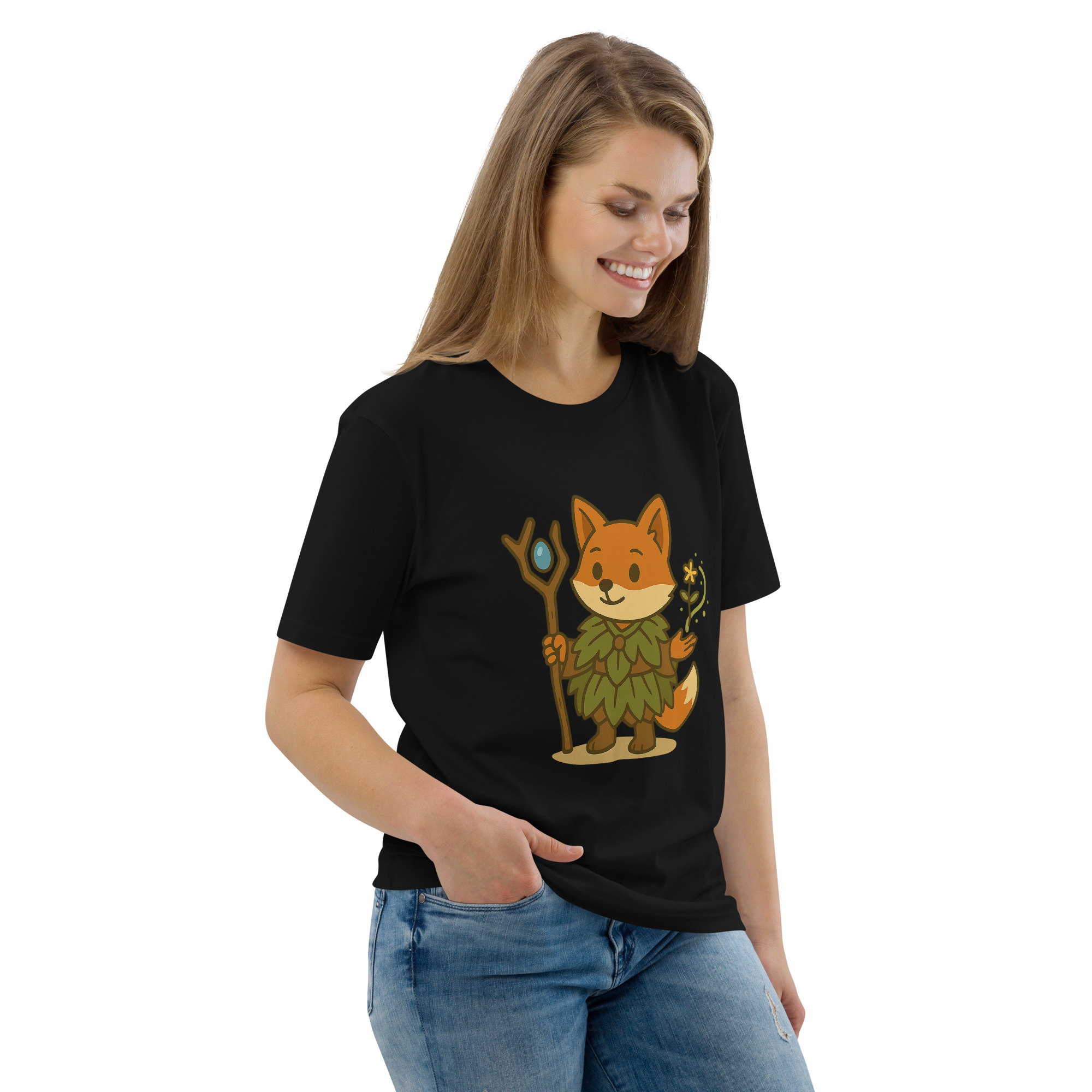 Fox Druid - DTF-Unisex-Bio-Baumwoll-T-Shirt – Bild 6