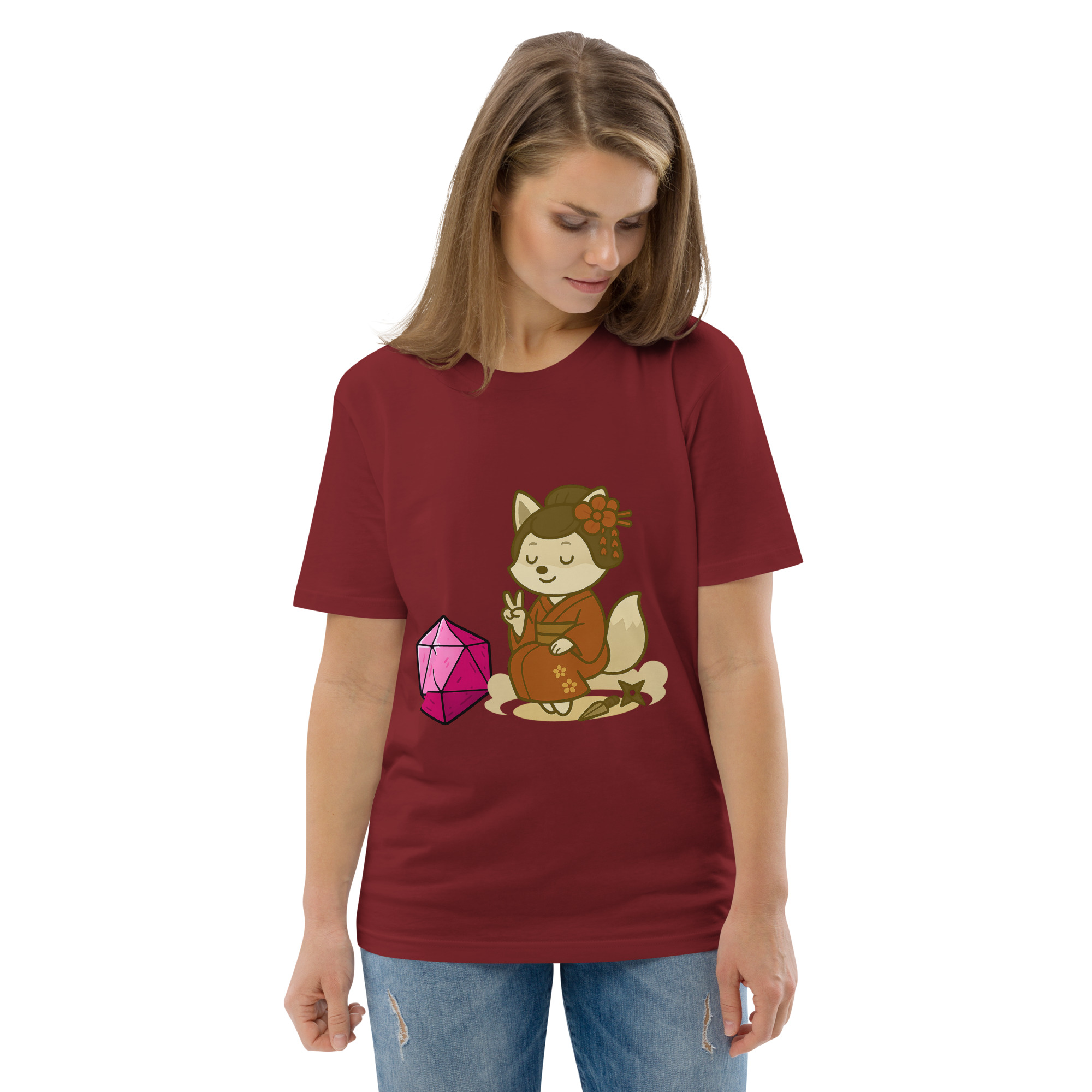 Dicefox Konoishi - DTF-Unisex-Bio-Baumwoll-T-Shirt – Bild 26