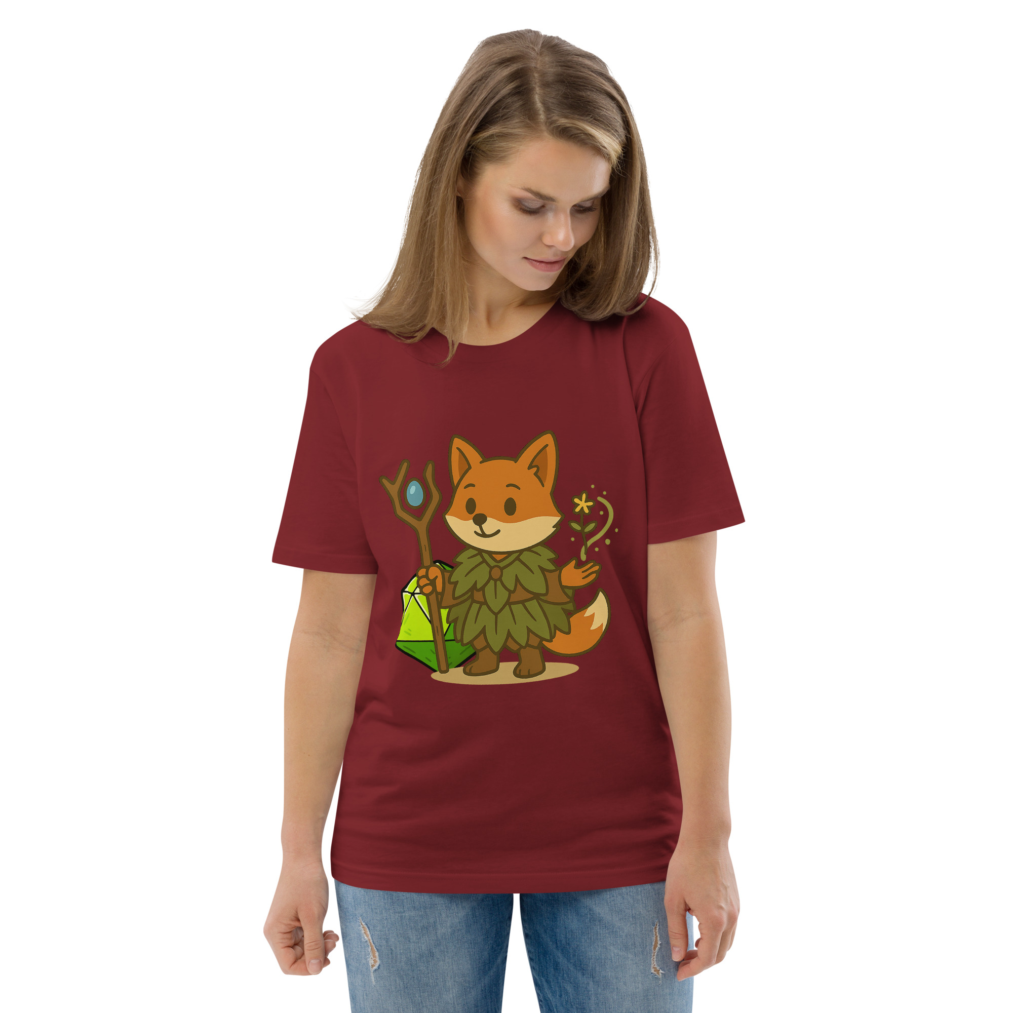 Dicefox Druid - DTF-Unisex-Bio-Baumwoll-T-Shirt – Bild 27