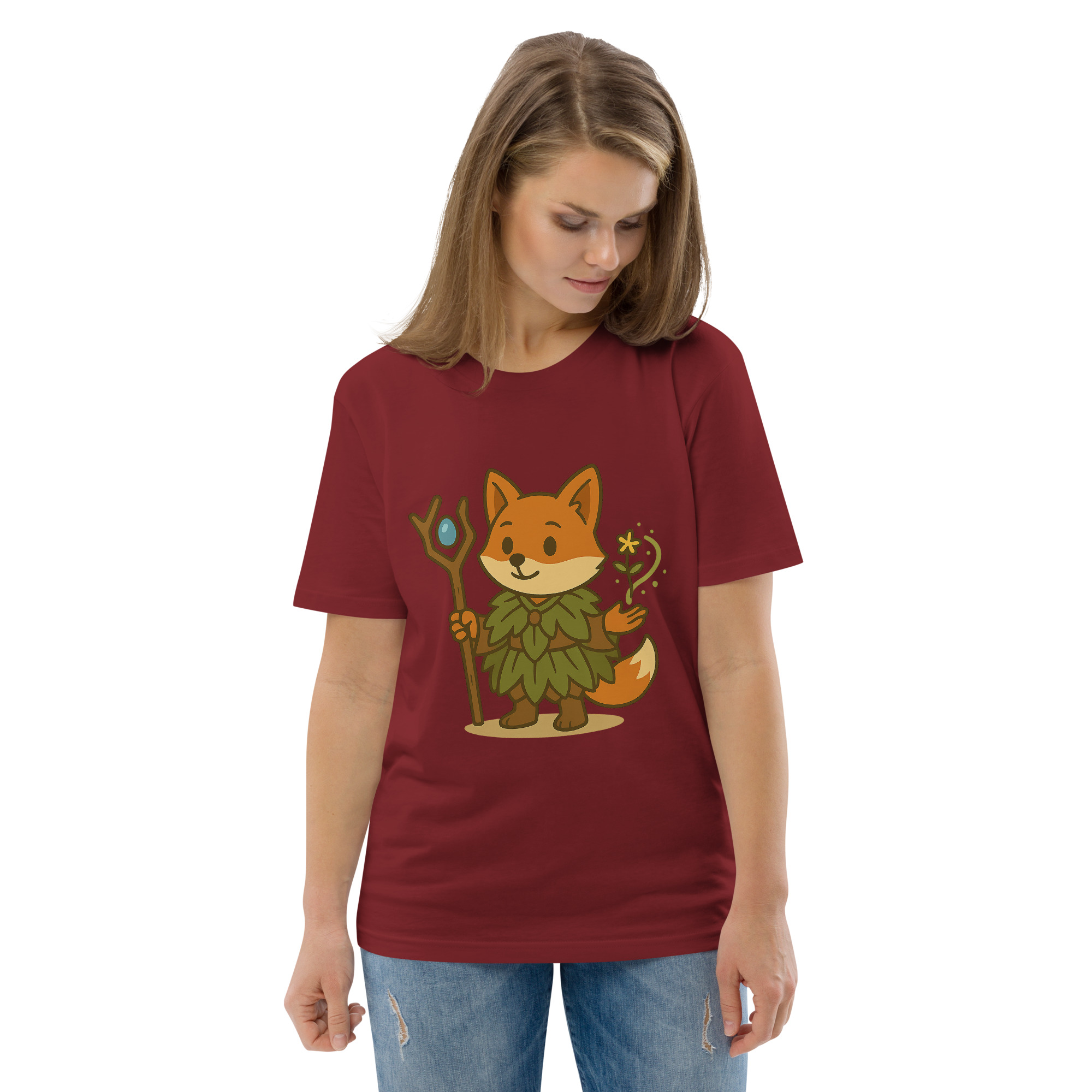 Fox Druid - DTF-Unisex-Bio-Baumwoll-T-Shirt – Bild 26