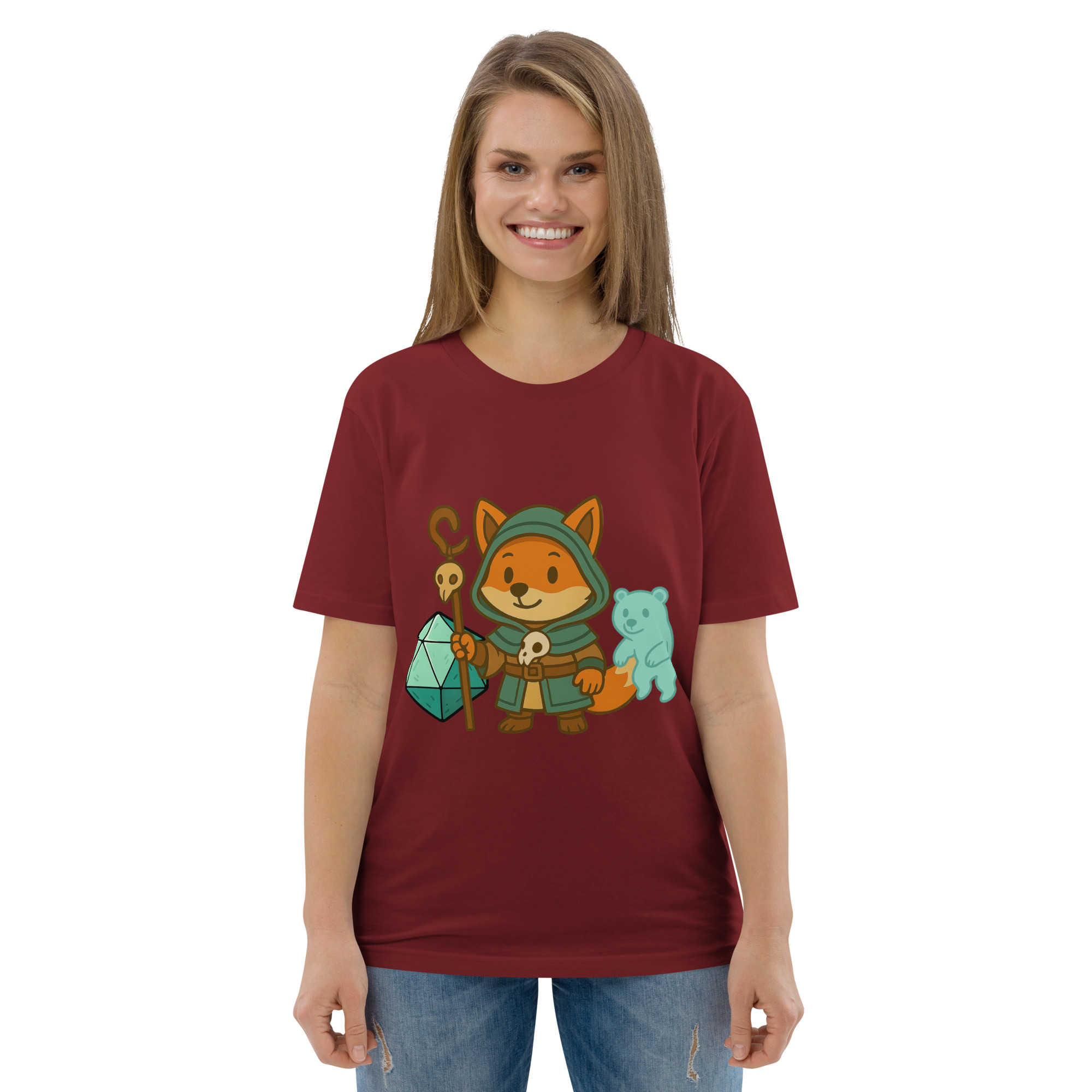 Dicefox Shaman - DTF-Unisex-Bio-Baumwoll-T-Shirt – Bild 26