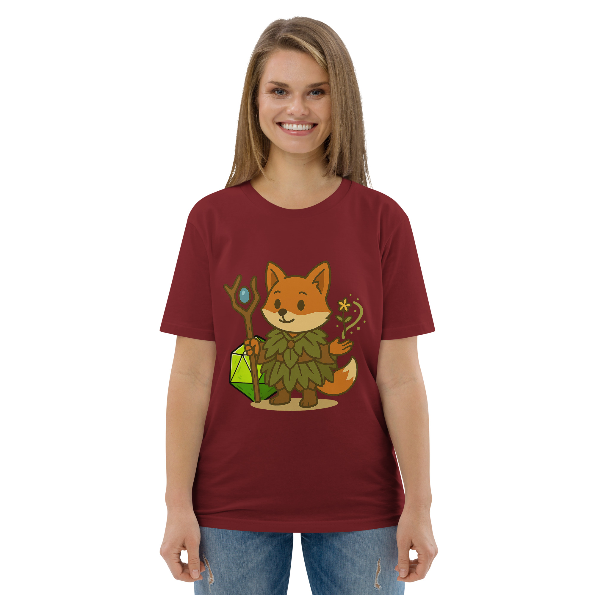 Dicefox Druid - DTF-Unisex-Bio-Baumwoll-T-Shirt – Bild 26