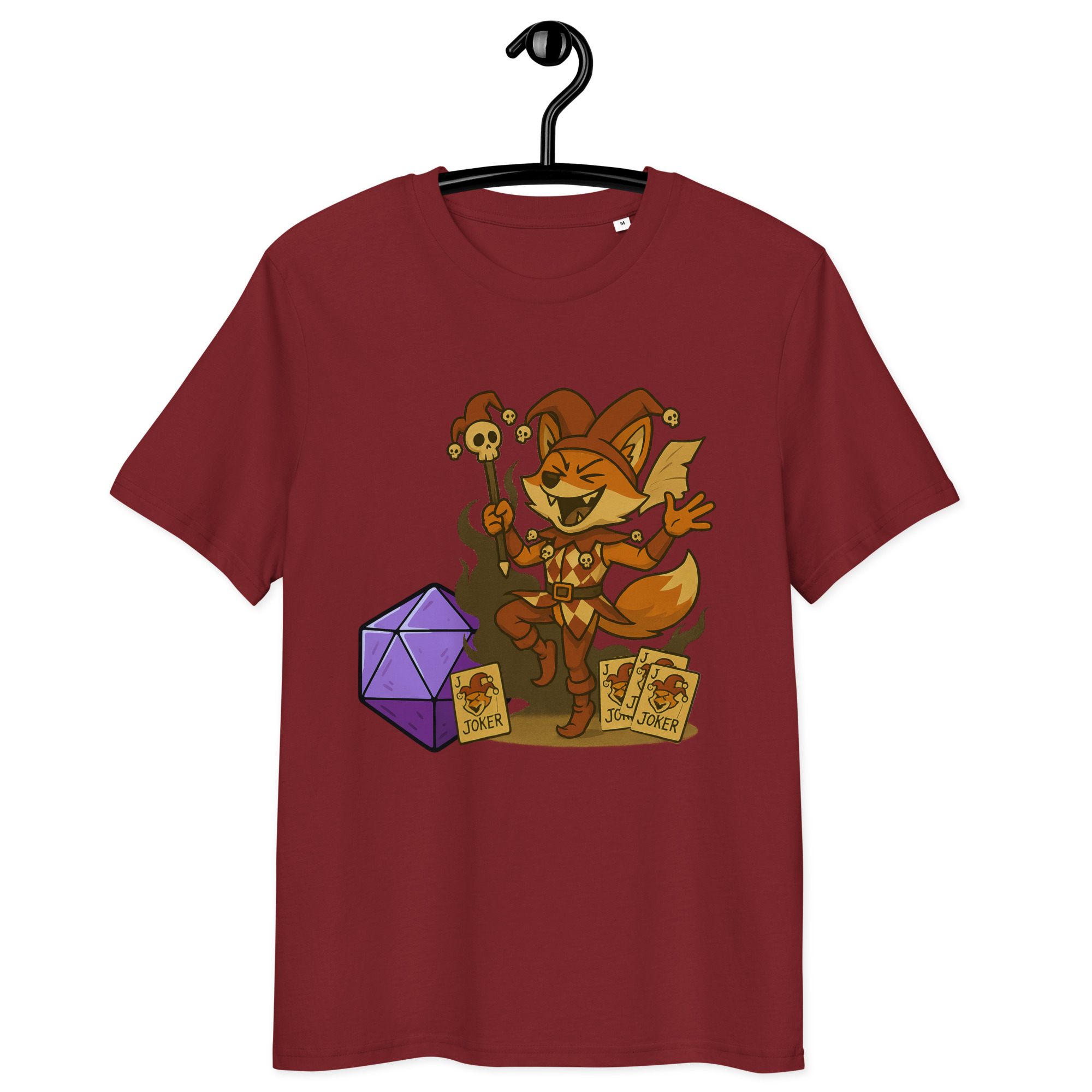 Dicefox Jester - DTF-Unisex-Bio-Baumwoll-T-Shirt – Bild 8