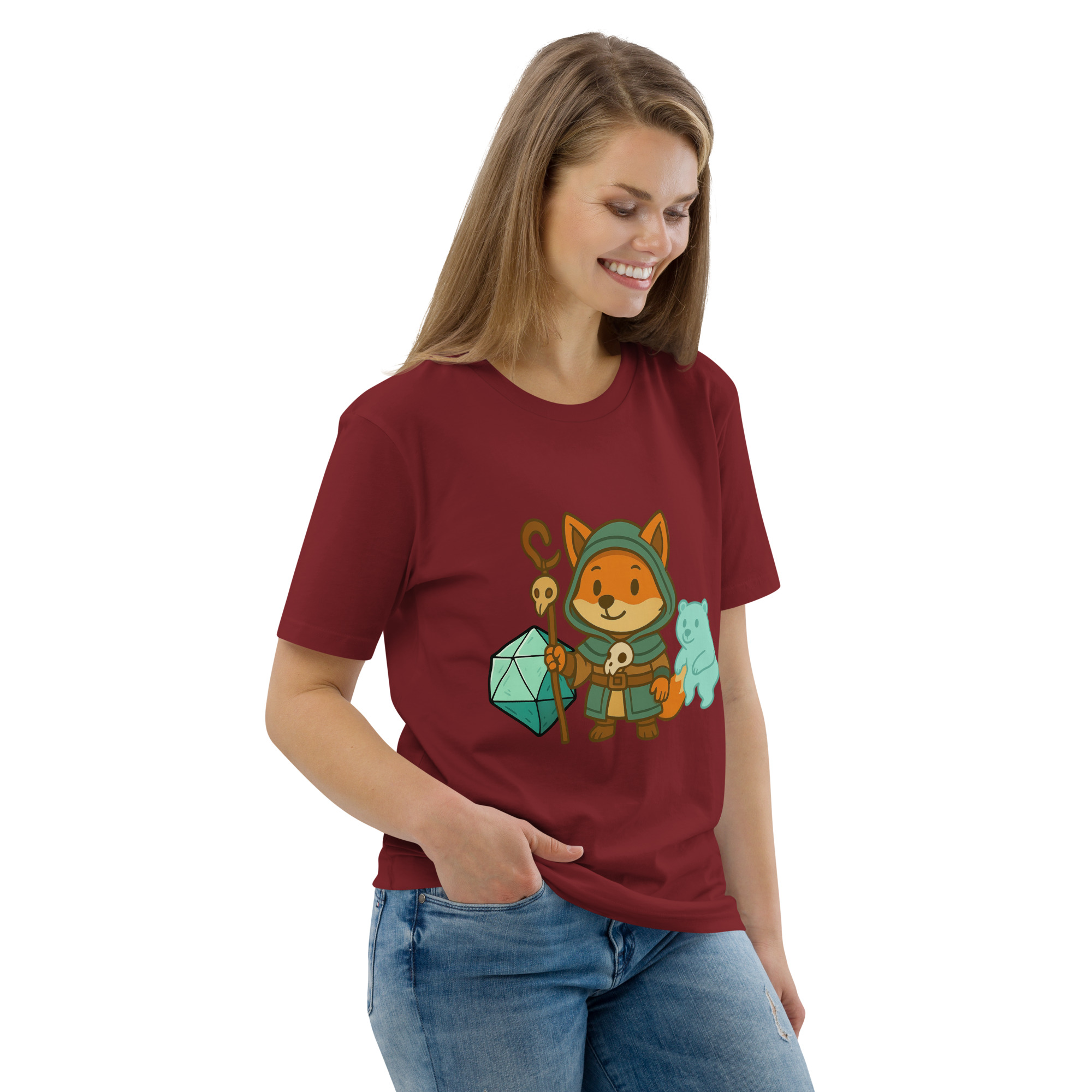 Dicefox Shaman - DTF-Unisex-Bio-Baumwoll-T-Shirt – Bild 31
