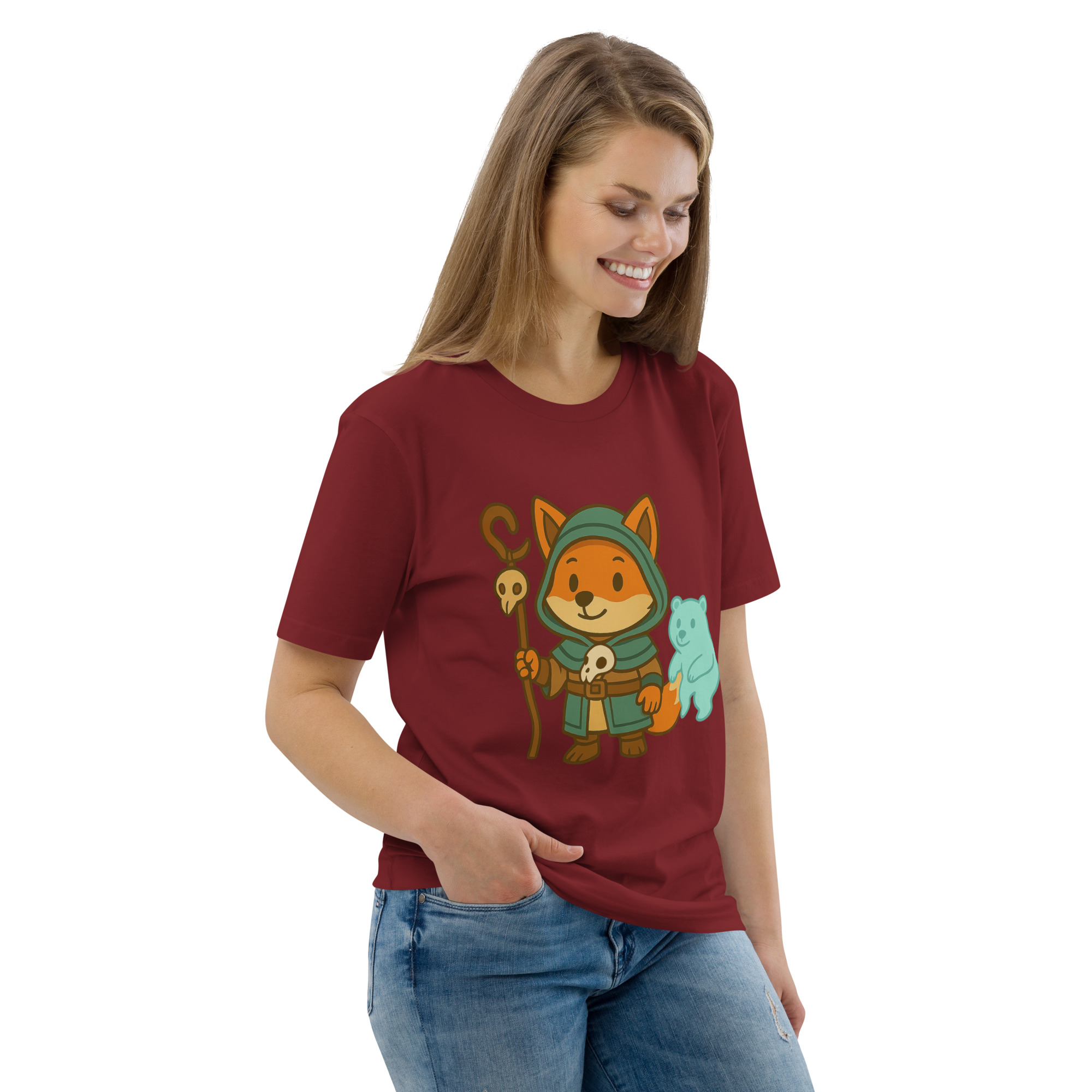 Fox Shaman - DTF-Unisex-Bio-Baumwoll-T-Shirt – Bild 31