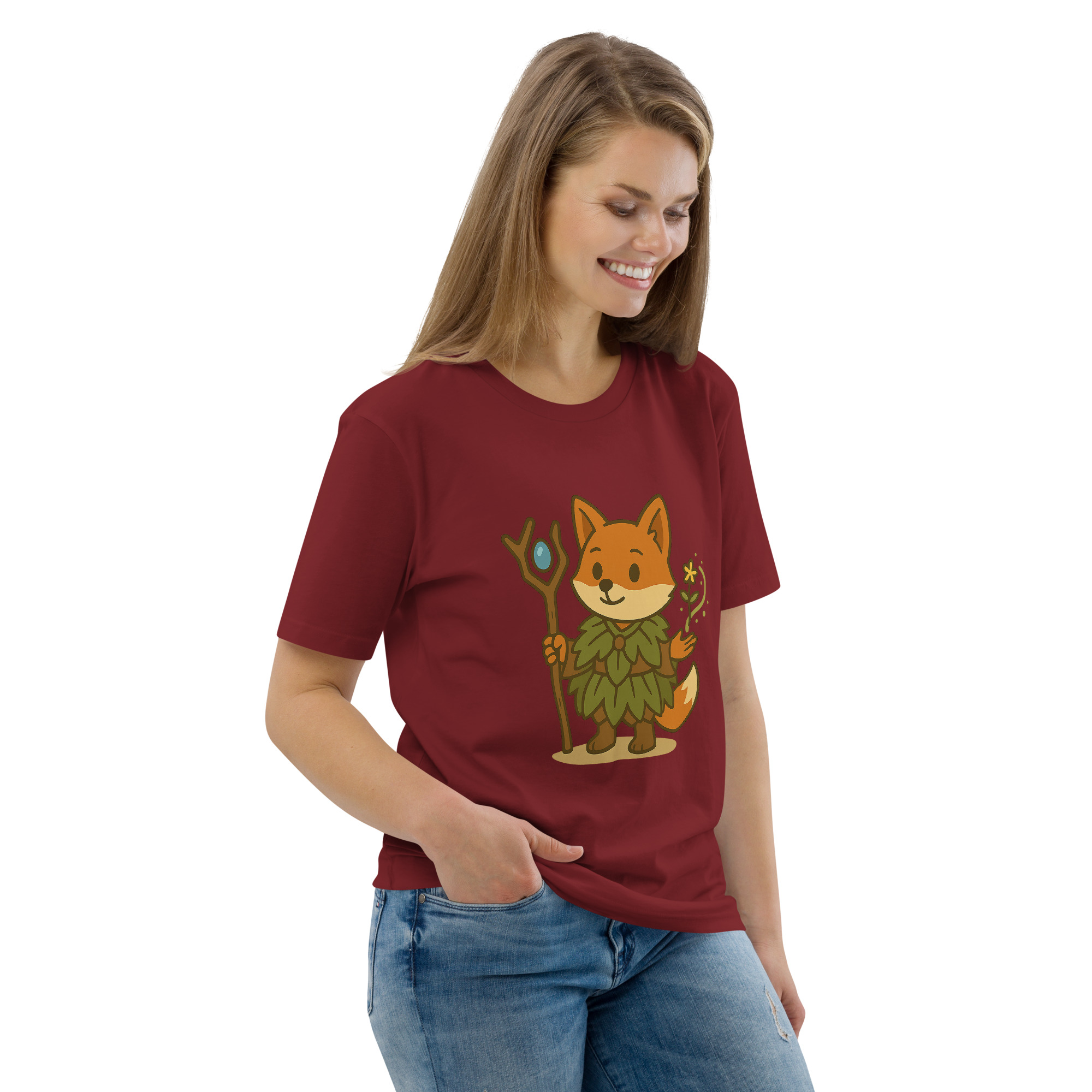 Fox Druid - DTF-Unisex-Bio-Baumwoll-T-Shirt – Bild 30