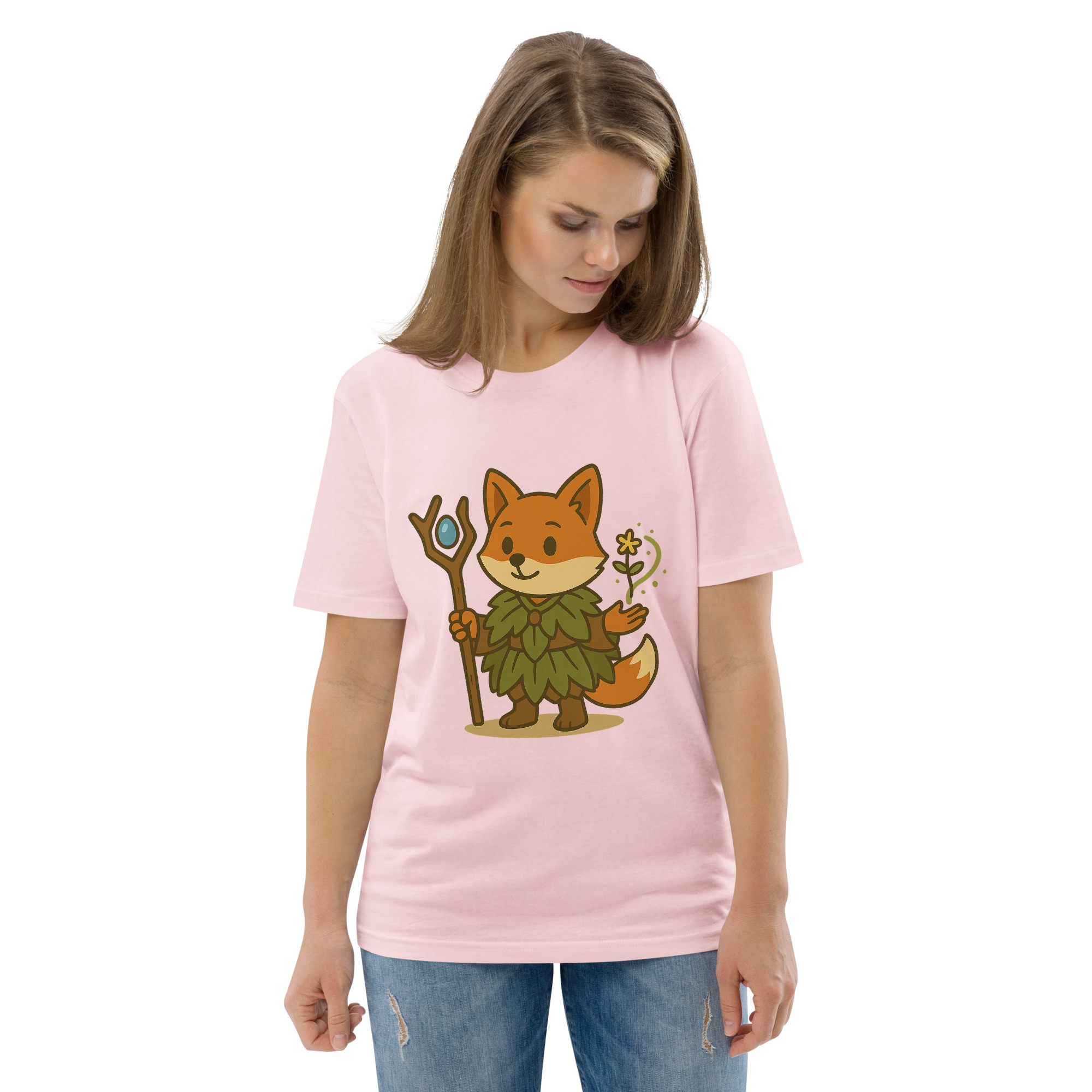 Fox Druid - DTF-Unisex-Bio-Baumwoll-T-Shirt – Bild 97