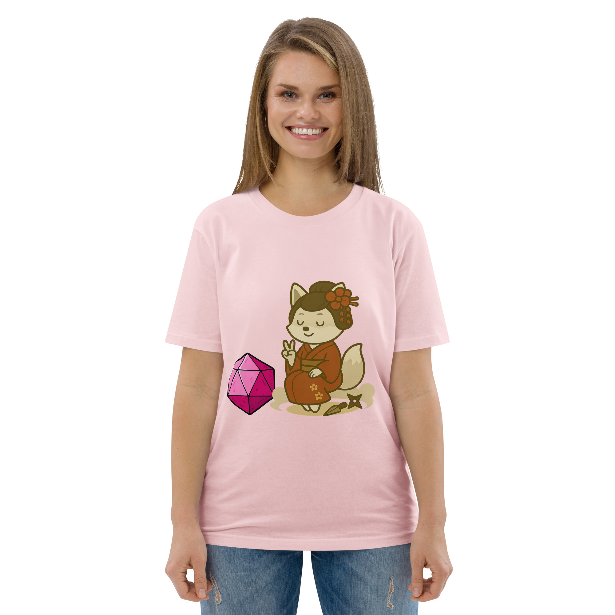 Dicefox Konoishi - DTF-Unisex-Bio-Baumwoll-T-Shirt – Bild 97