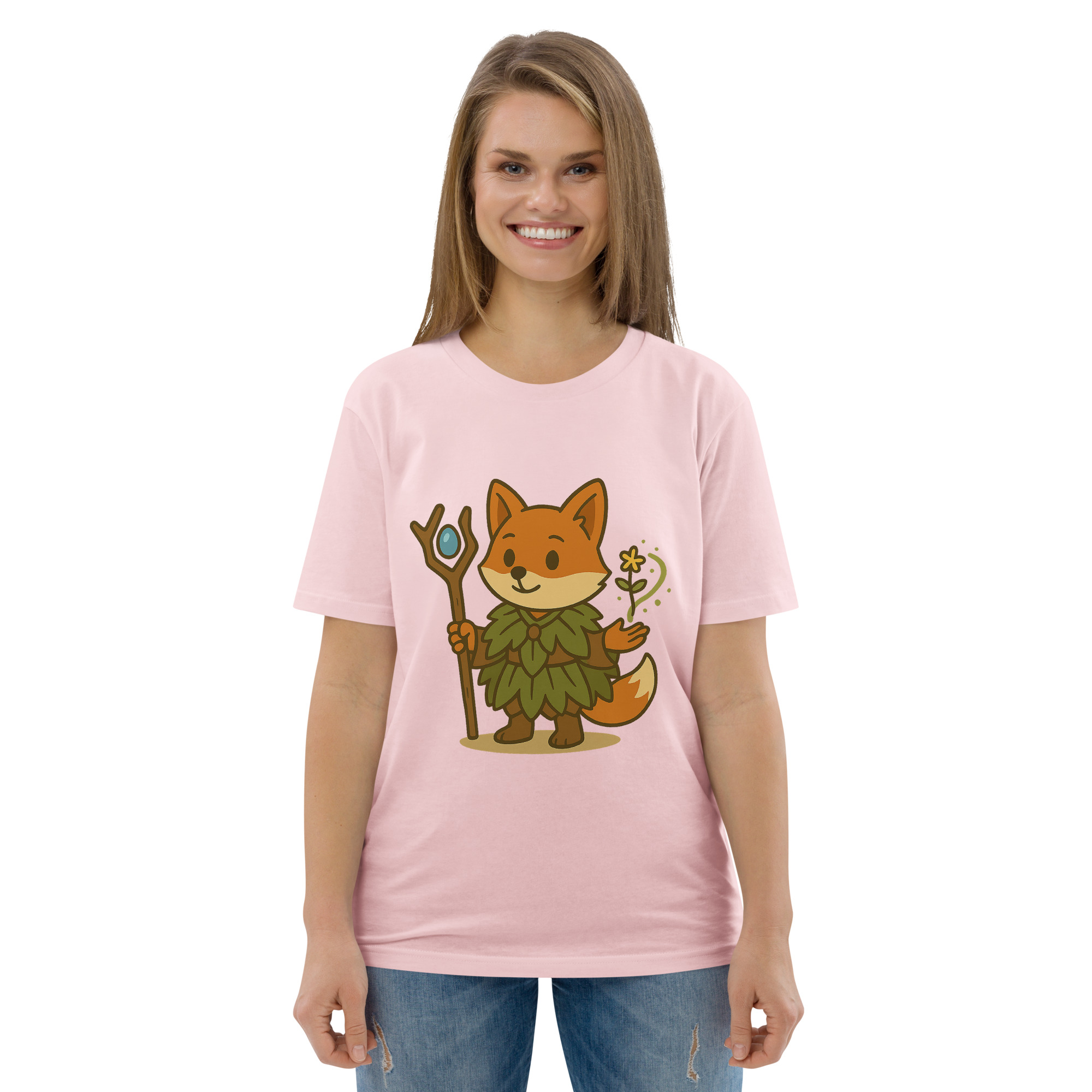 Fox Druid - DTF-Unisex-Bio-Baumwoll-T-Shirt – Bild 96