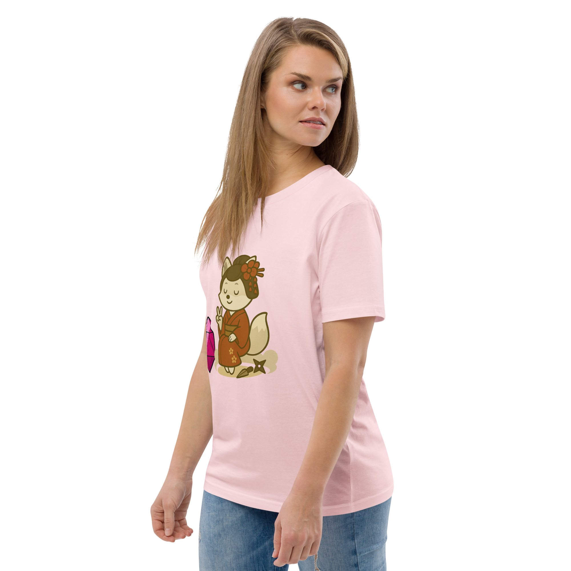 Dicefox Konoishi - DTF-Unisex-Bio-Baumwoll-T-Shirt – Bild 101
