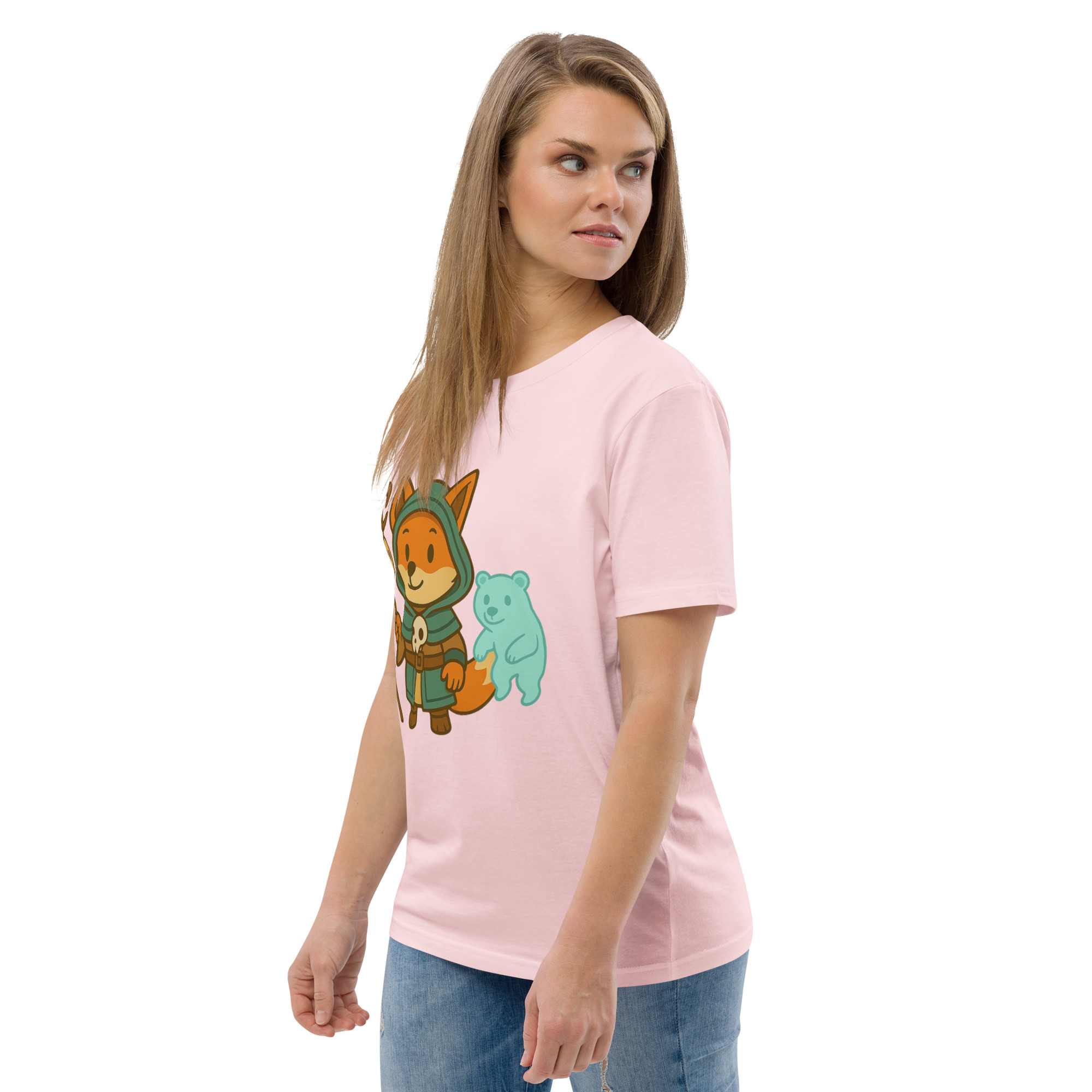 Fox Shaman - DTF-Unisex-Bio-Baumwoll-T-Shirt – Bild 101