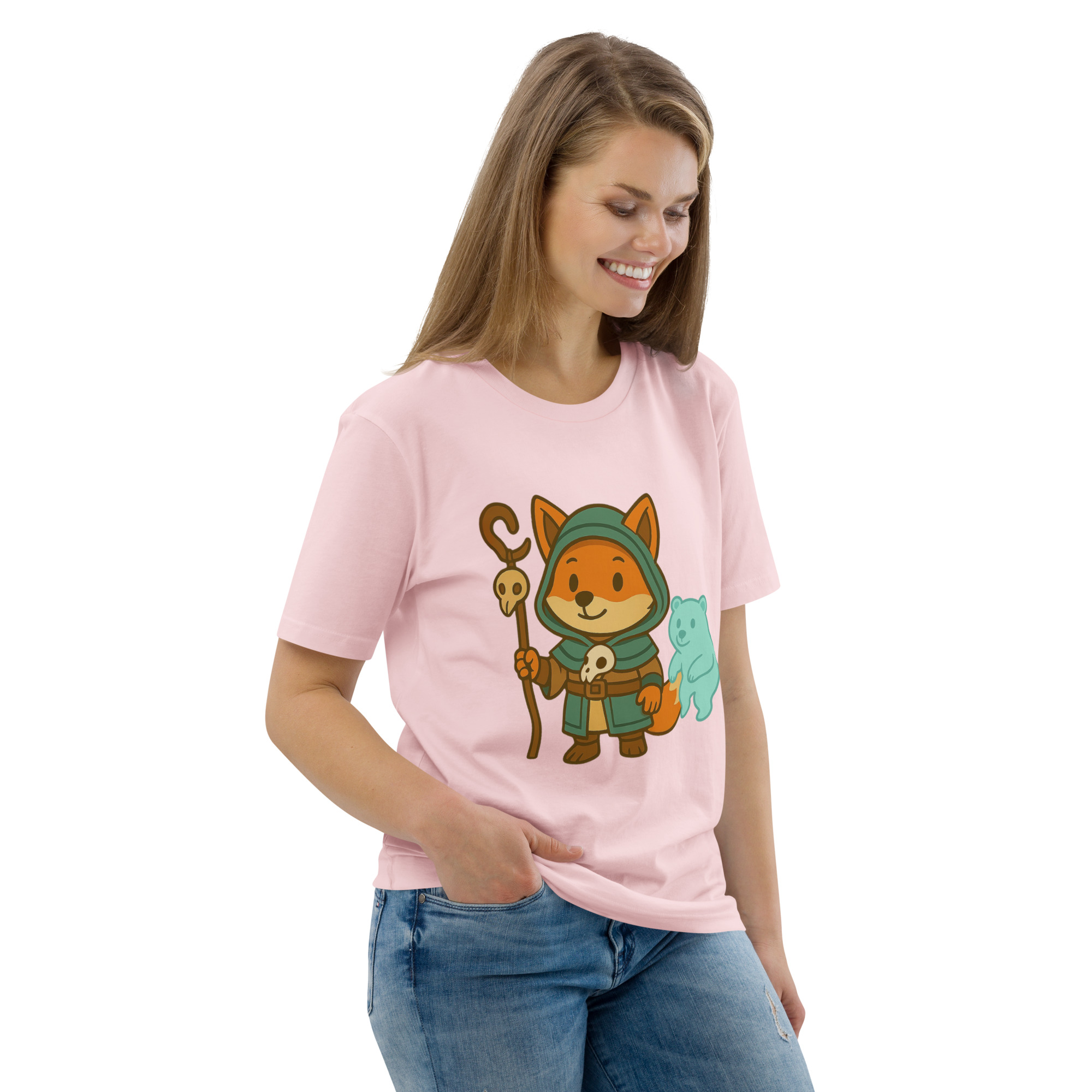 Fox Shaman - DTF-Unisex-Bio-Baumwoll-T-Shirt – Bild 102