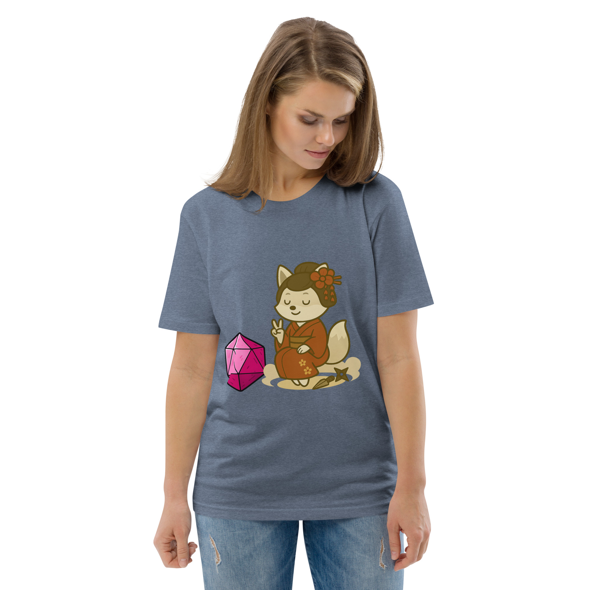 Dicefox Konoishi - DTF-Unisex-Bio-Baumwoll-T-Shirt – Bild 66