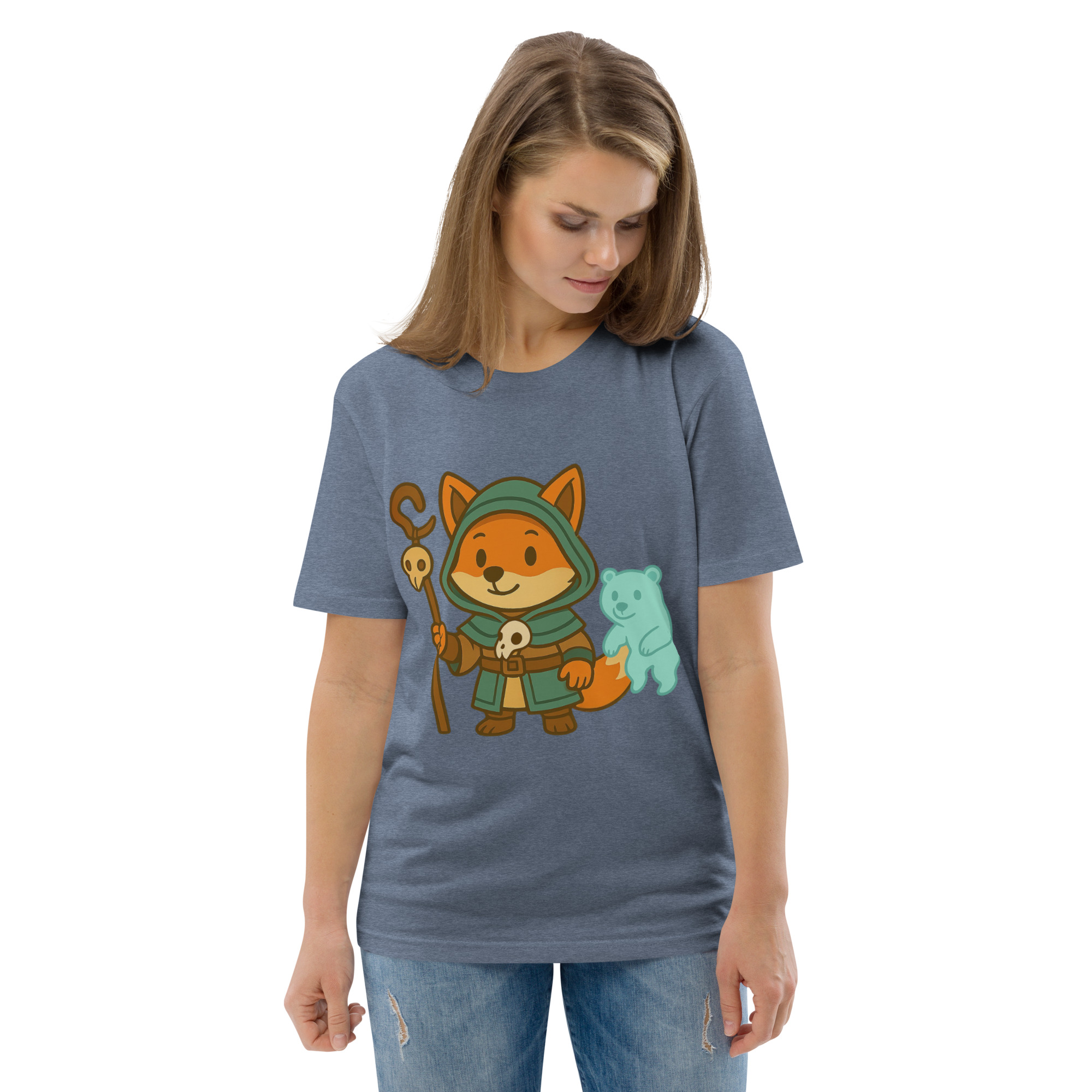 Fox Shaman - DTF-Unisex-Bio-Baumwoll-T-Shirt – Bild 67