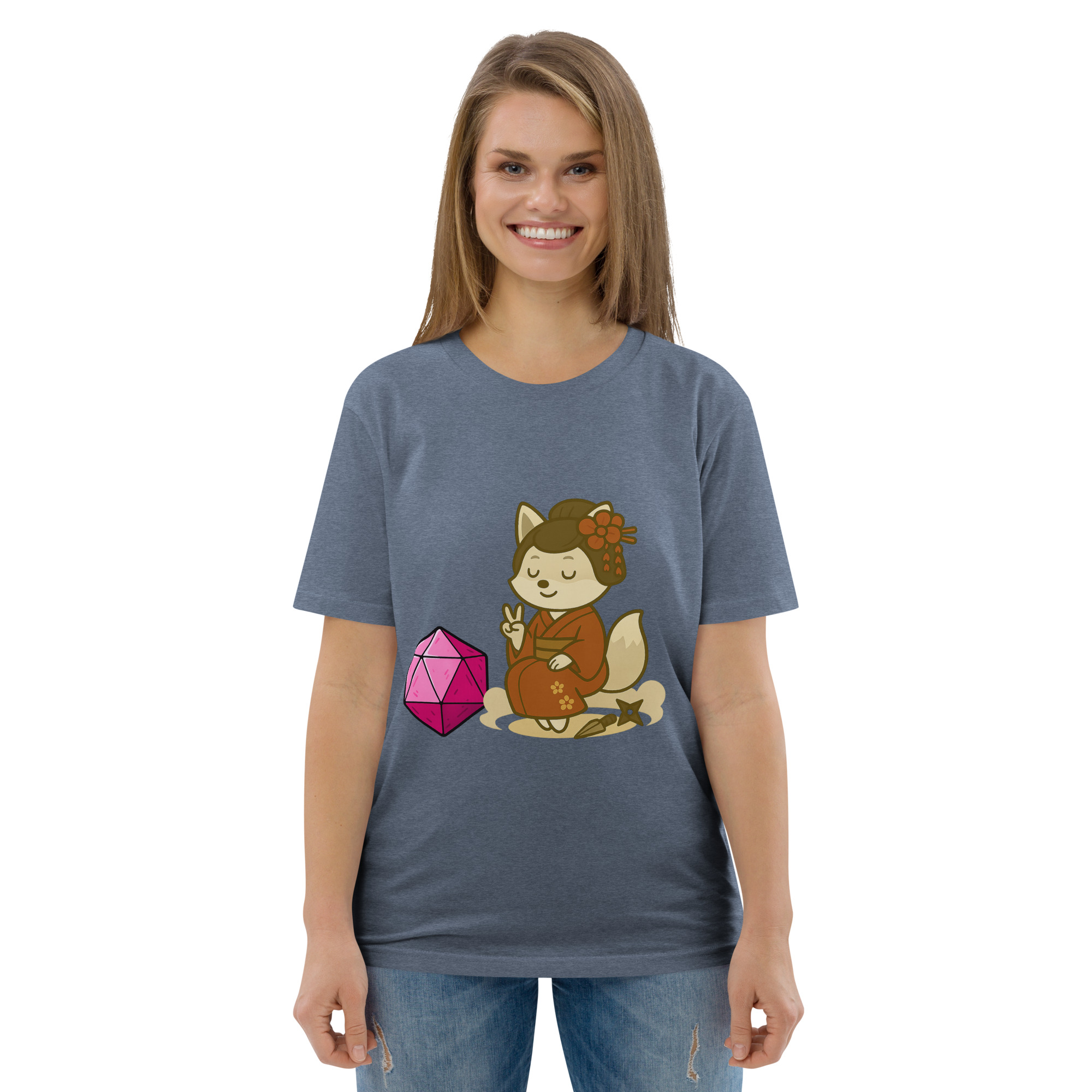 Dicefox Konoishi - DTF-Unisex-Bio-Baumwoll-T-Shirt – Bild 65