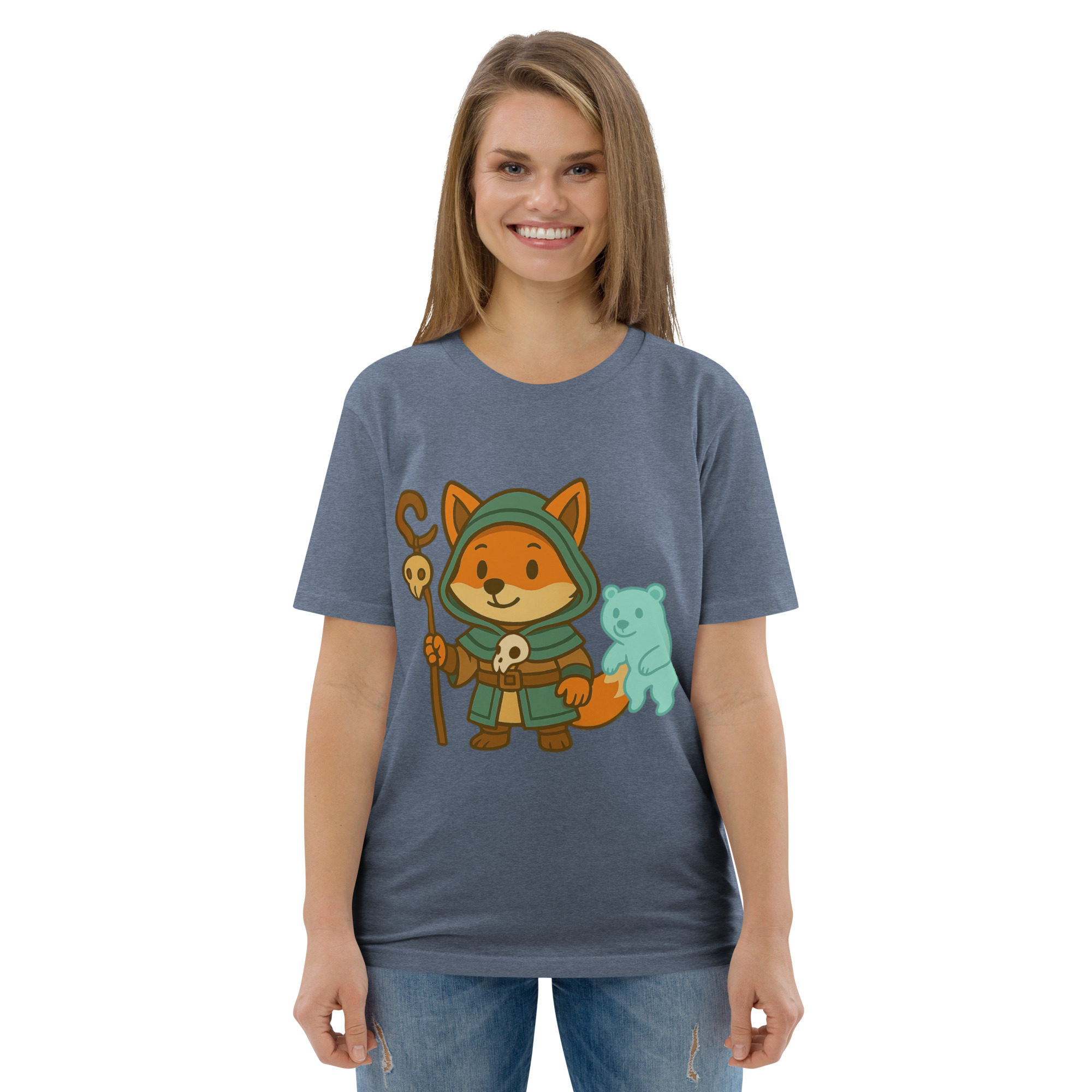 Fox Shaman - DTF-Unisex-Bio-Baumwoll-T-Shirt – Bild 66