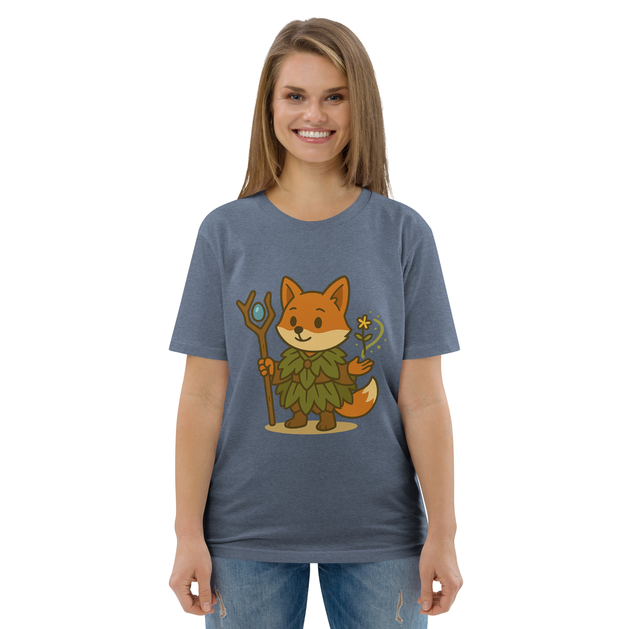 Fox Druid - DTF-Unisex-Bio-Baumwoll-T-Shirt – Bild 65
