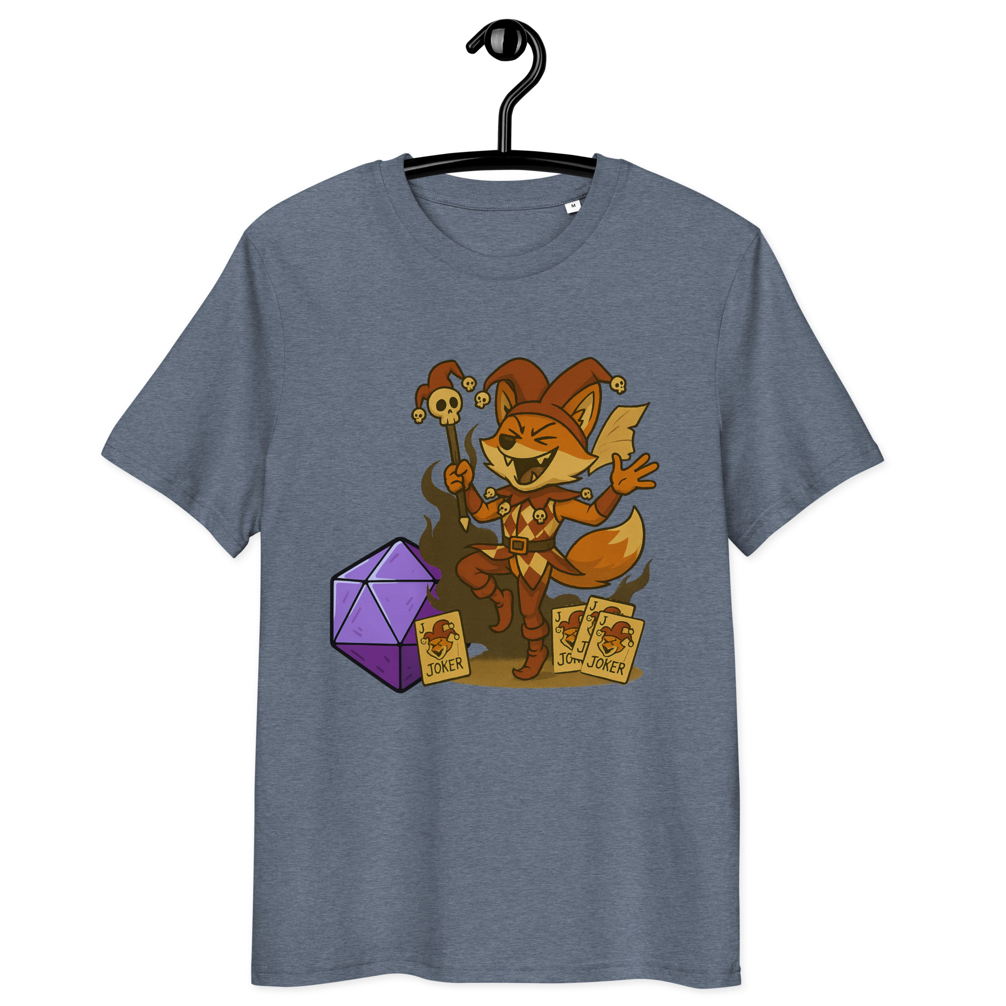 Dicefox Jester - DTF-Unisex-Bio-Baumwoll-T-Shirt – Bild 18