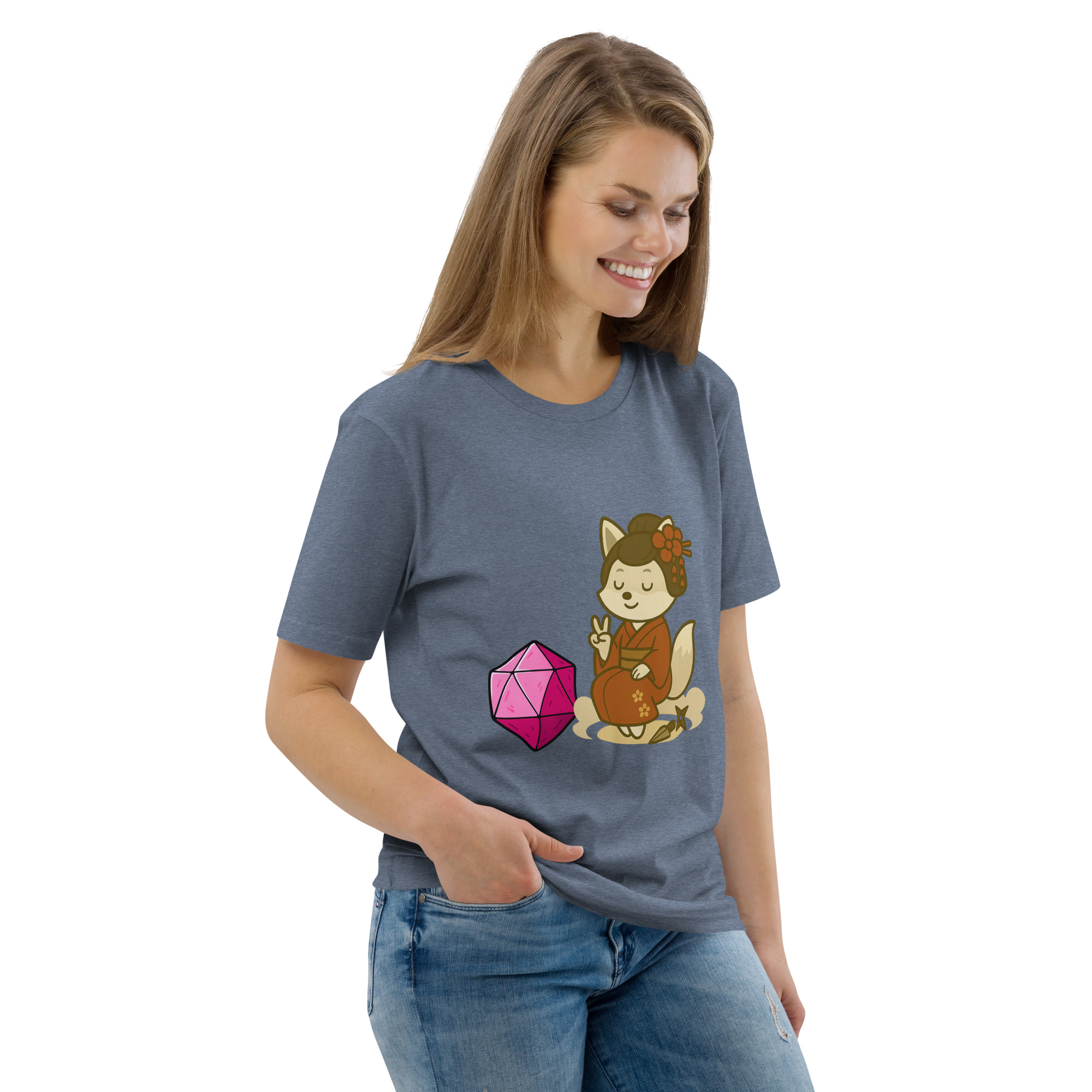 Dicefox Konoishi - DTF-Unisex-Bio-Baumwoll-T-Shirt – Bild 70