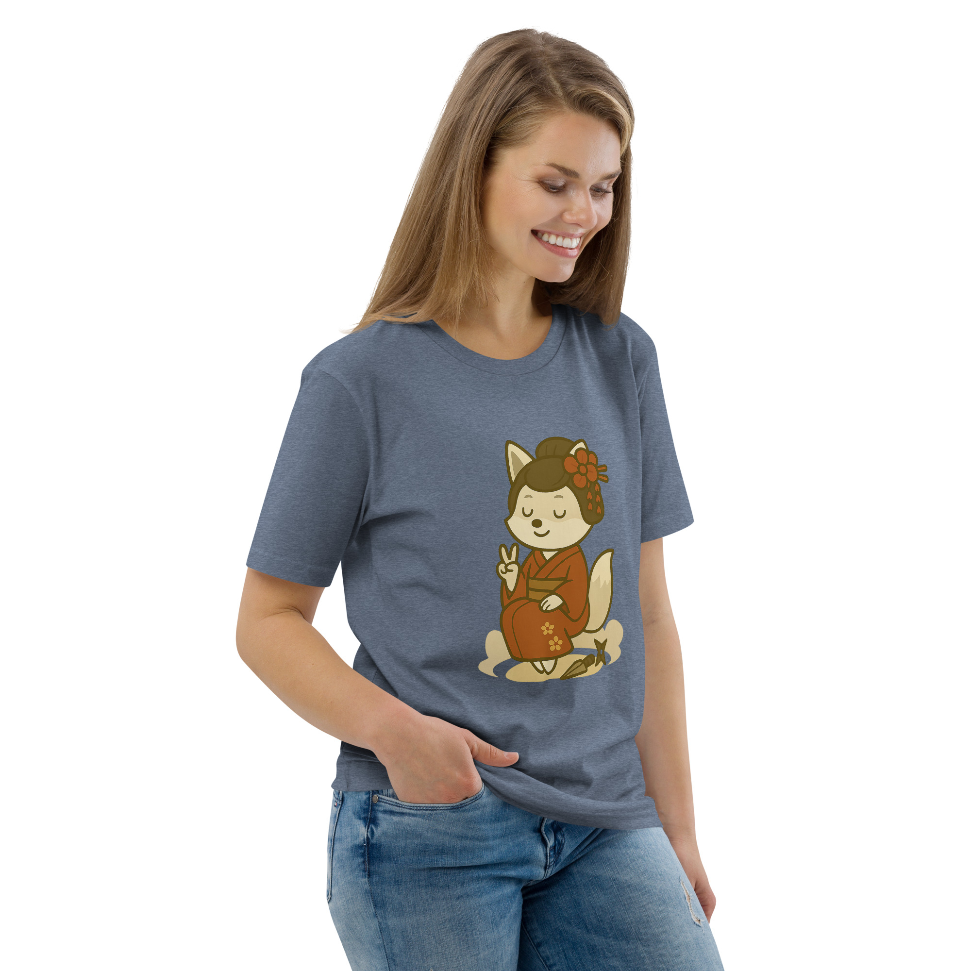 Fox Kunoishi - DTF-Unisex-Bio-Baumwoll-T-Shirt – Bild 71