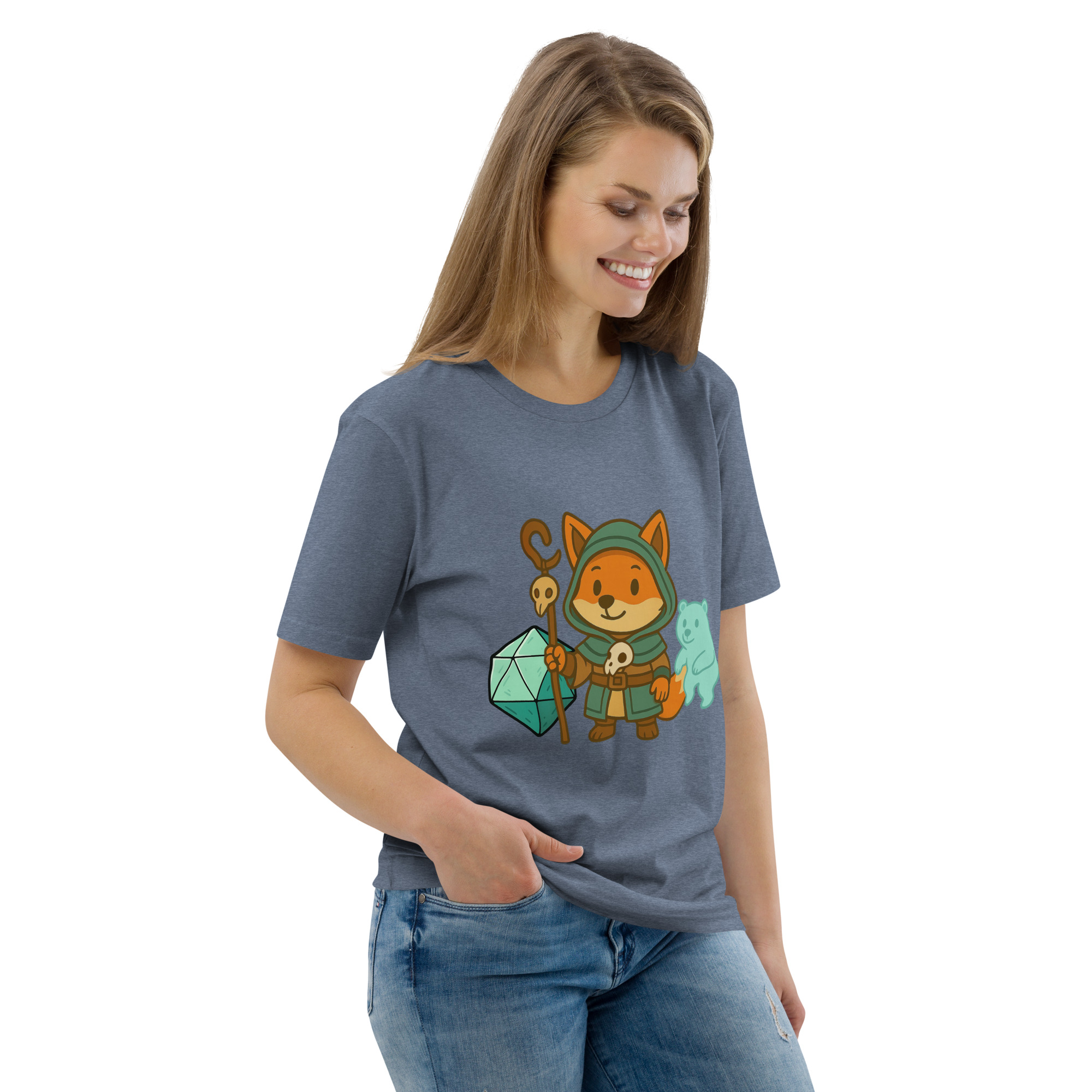 Dicefox Shaman - DTF-Unisex-Bio-Baumwoll-T-Shirt – Bild 71
