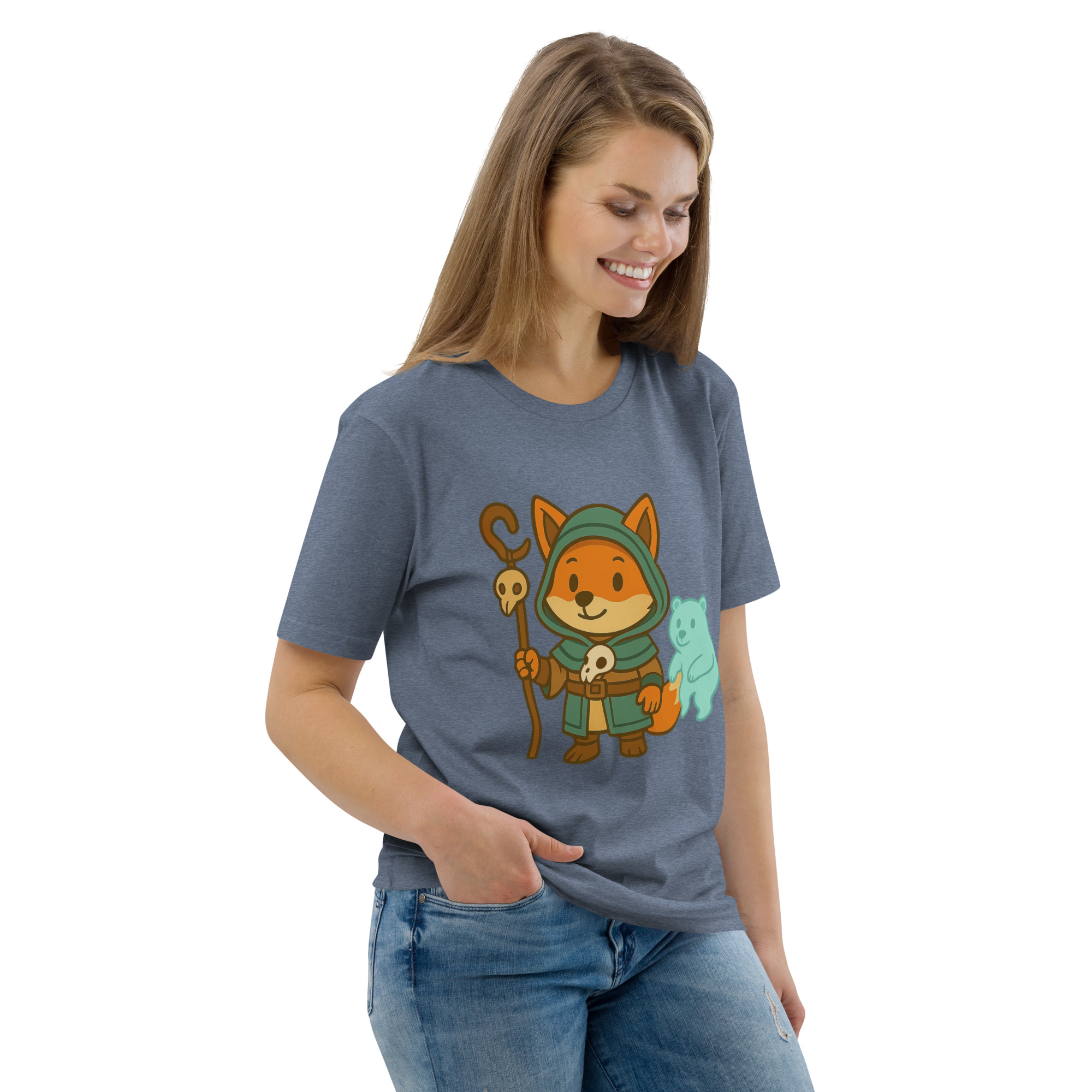 Fox Shaman - DTF-Unisex-Bio-Baumwoll-T-Shirt – Bild 71