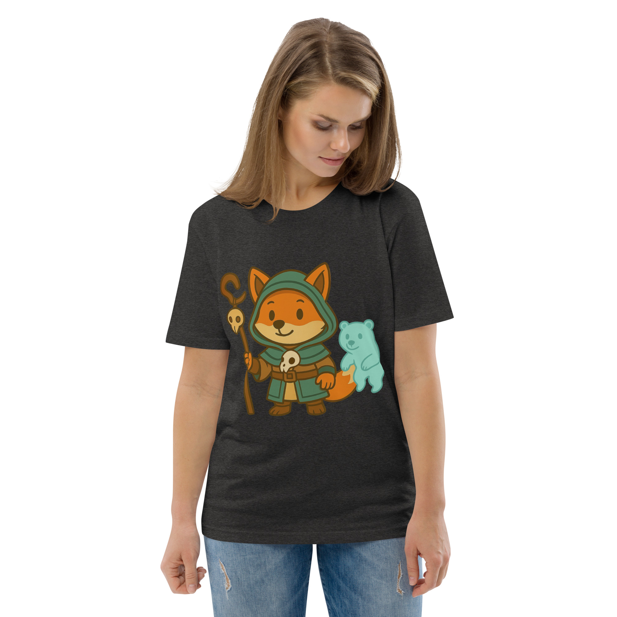Fox Shaman - DTF-Unisex-Bio-Baumwoll-T-Shirt – Bild 19