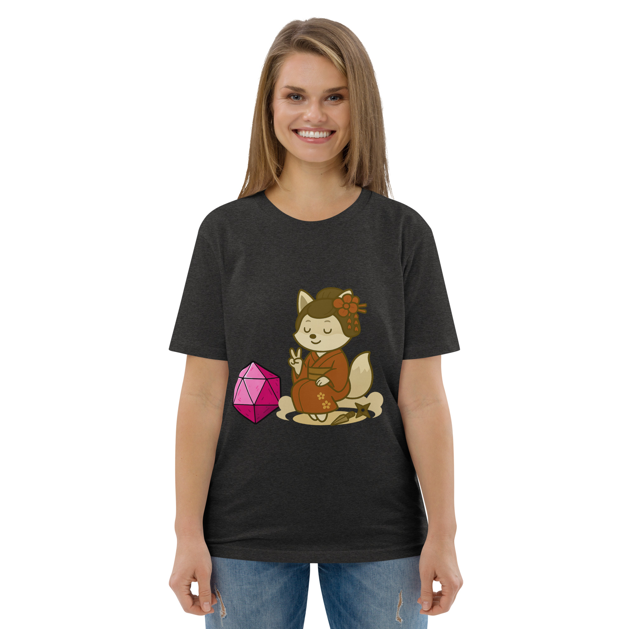 Dicefox Konoishi - DTF-Unisex-Bio-Baumwoll-T-Shirt – Bild 17