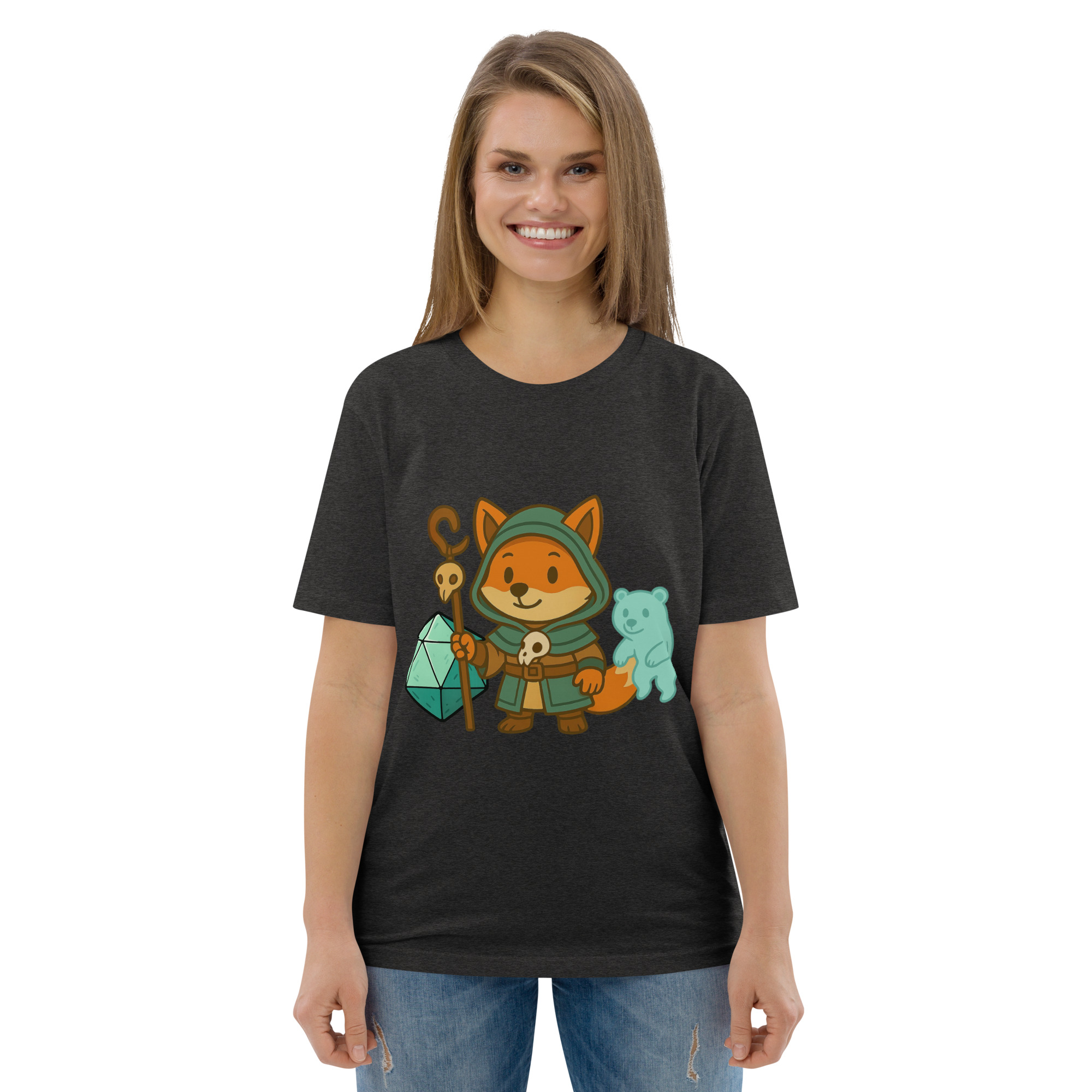 Dicefox Shaman - DTF-Unisex-Bio-Baumwoll-T-Shirt – Bild 18