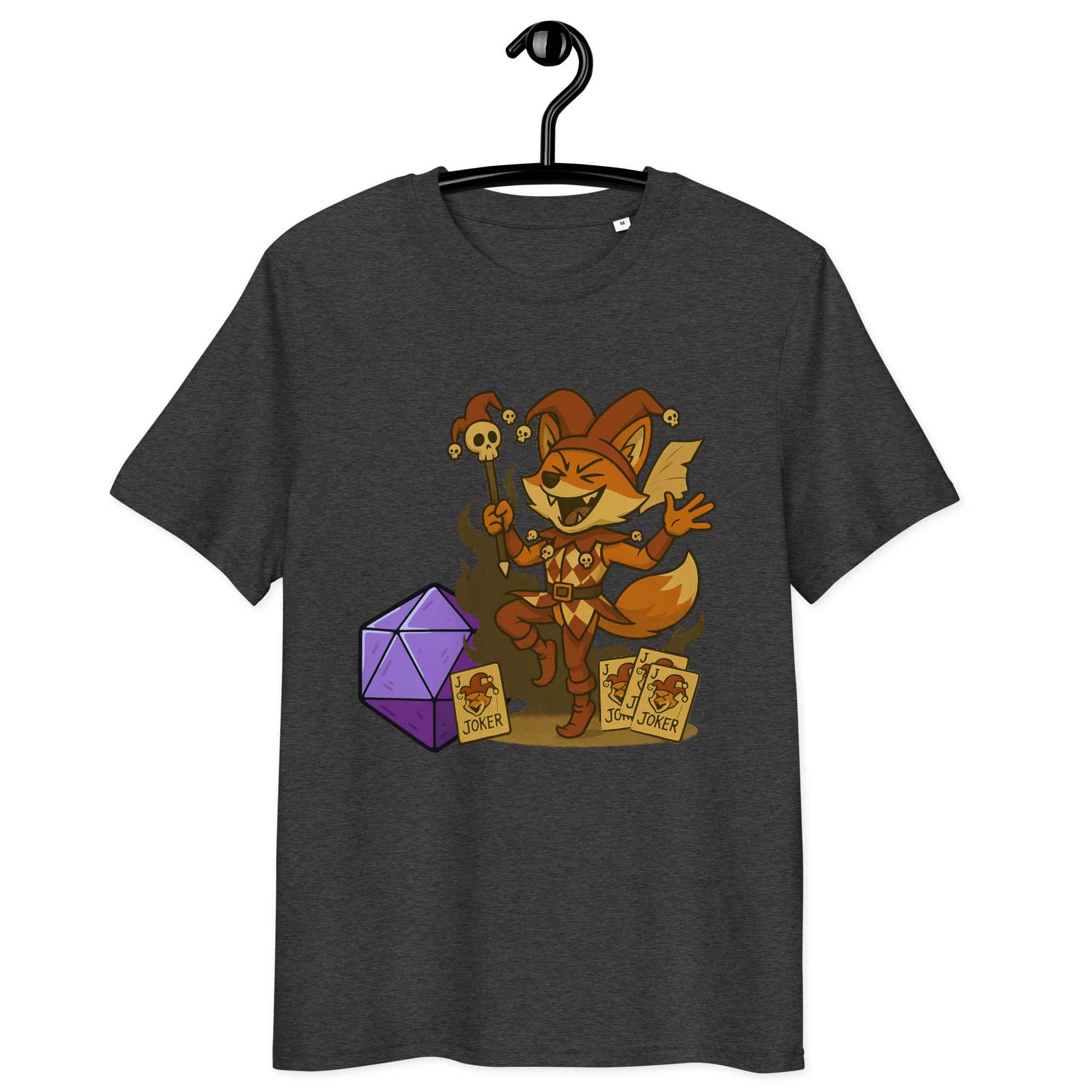 Dicefox Jester - DTF-Unisex-Bio-Baumwoll-T-Shirt – Bild 6