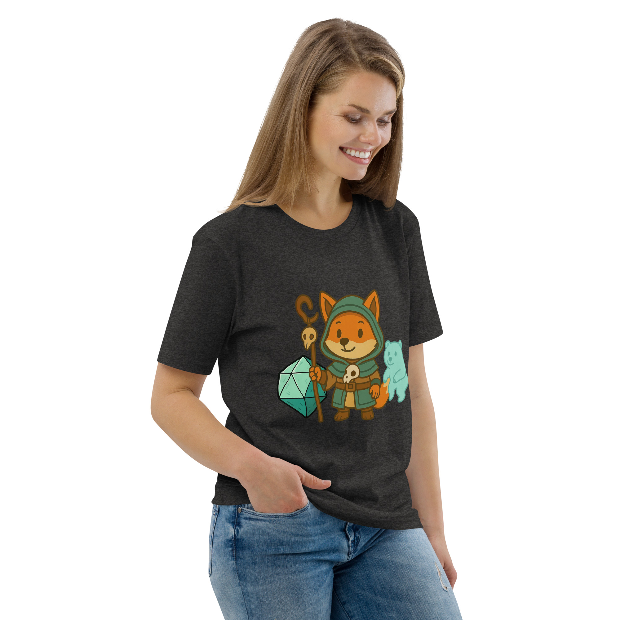 Dicefox Shaman - DTF-Unisex-Bio-Baumwoll-T-Shirt – Bild 23