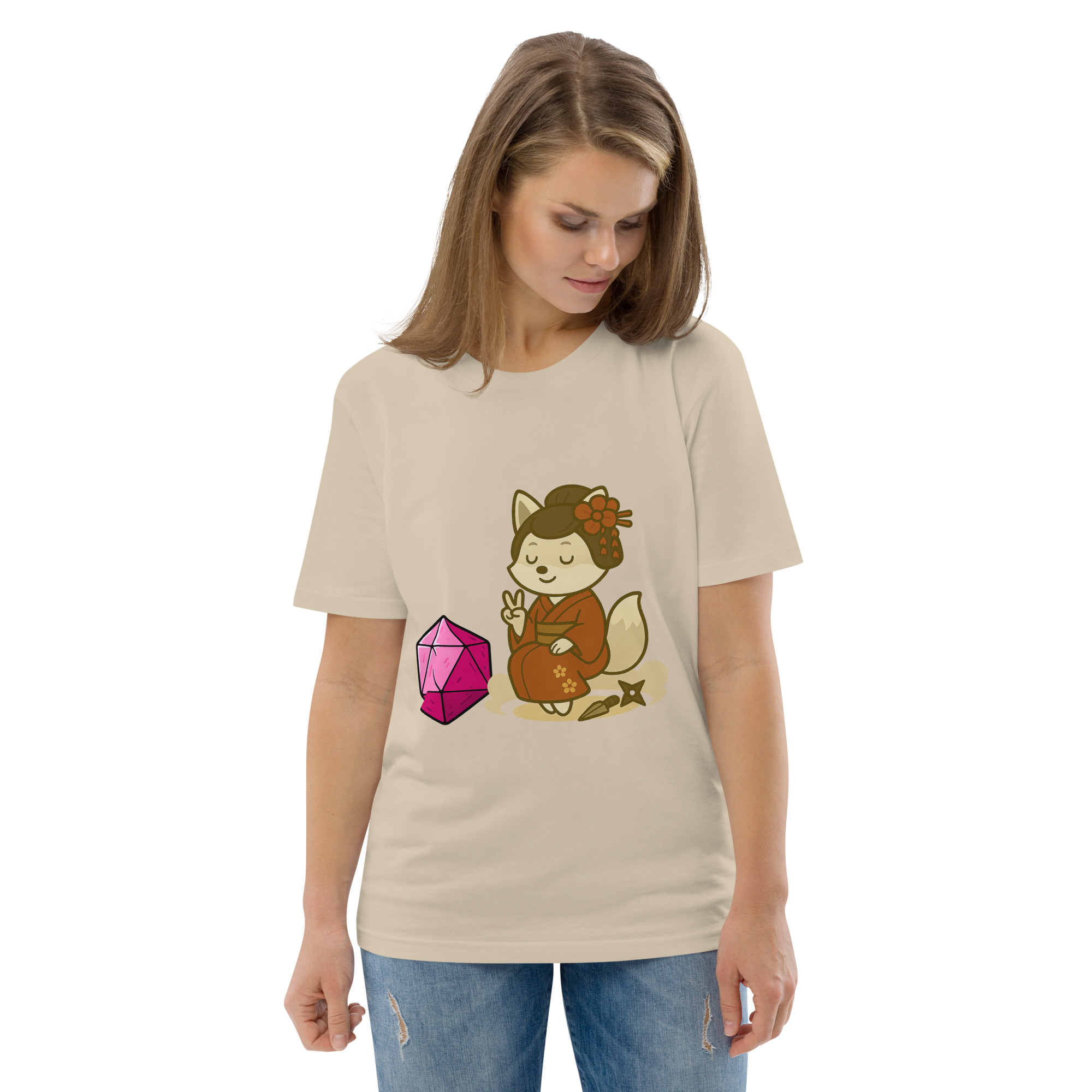 Dicefox Konoishi - DTF-Unisex-Bio-Baumwoll-T-Shirt – Bild 82