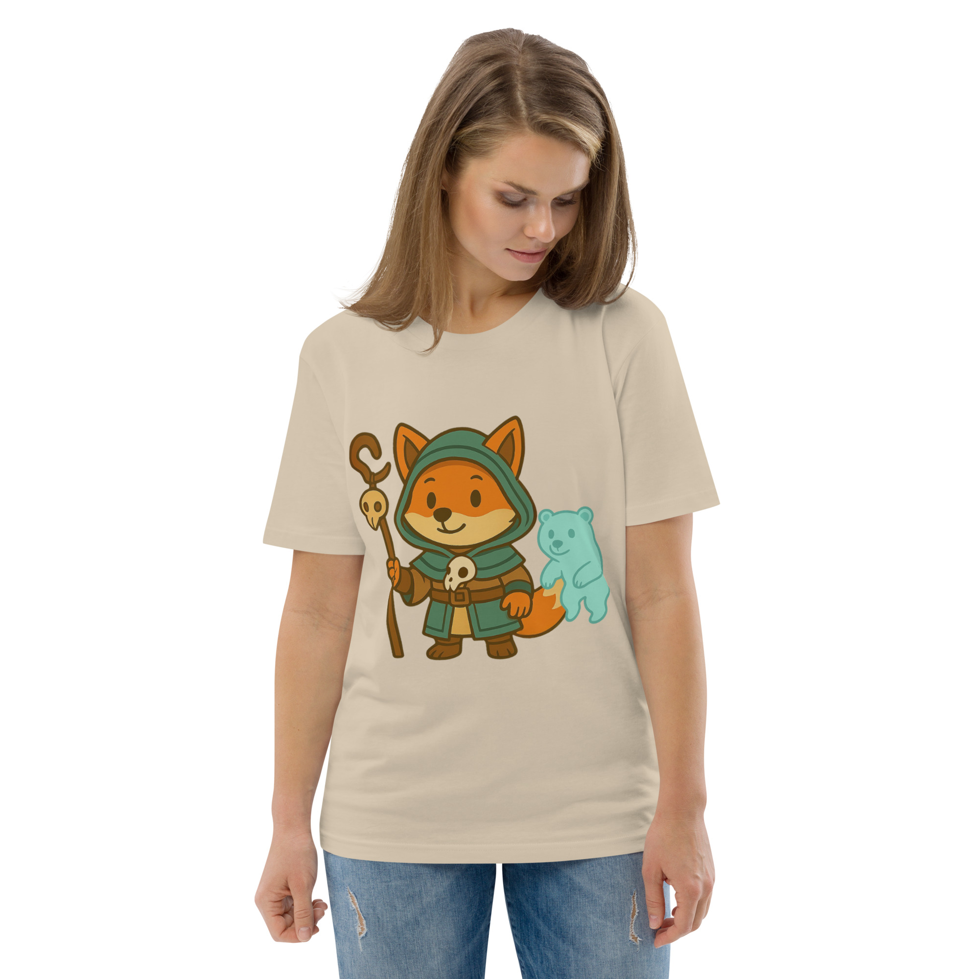 Fox Shaman - DTF-Unisex-Bio-Baumwoll-T-Shirt – Bild 83