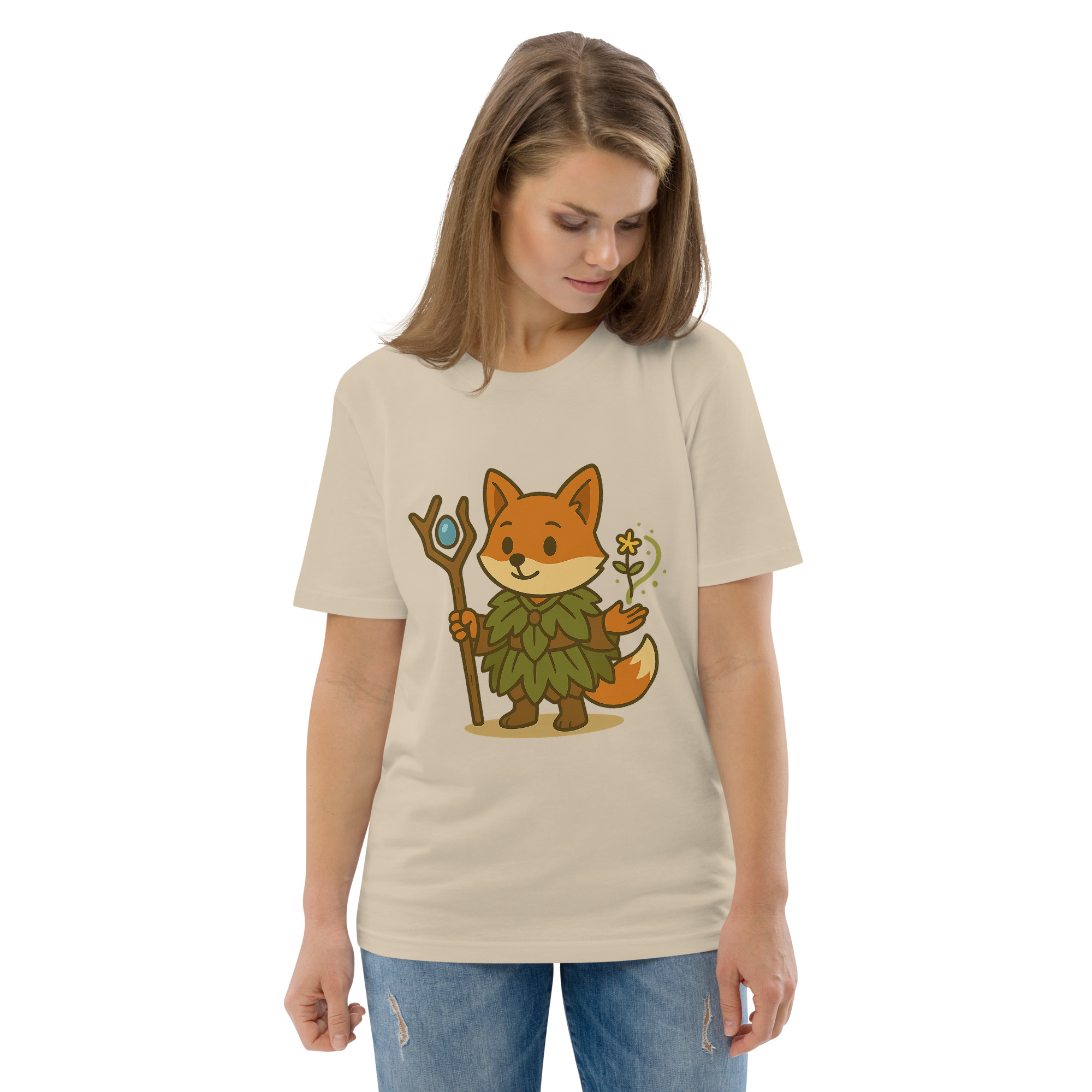 Fox Druid - DTF-Unisex-Bio-Baumwoll-T-Shirt – Bild 82