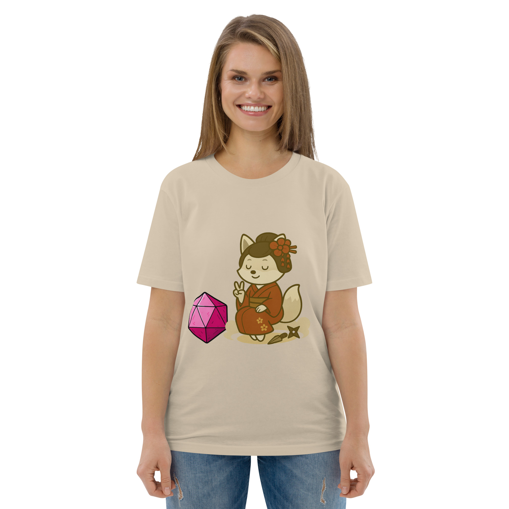 Dicefox Konoishi - DTF-Unisex-Bio-Baumwoll-T-Shirt – Bild 81