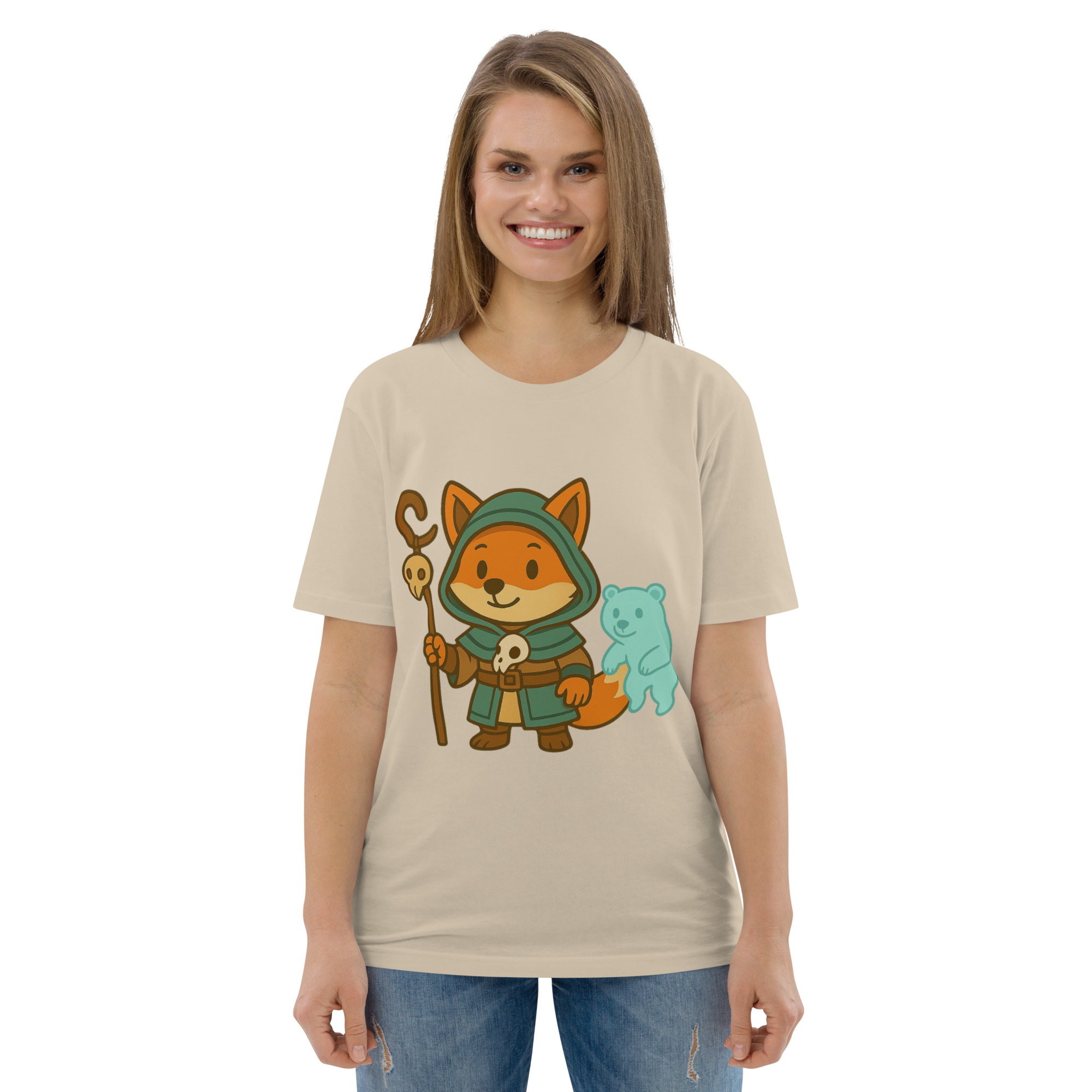 Fox Shaman - DTF-Unisex-Bio-Baumwoll-T-Shirt – Bild 82