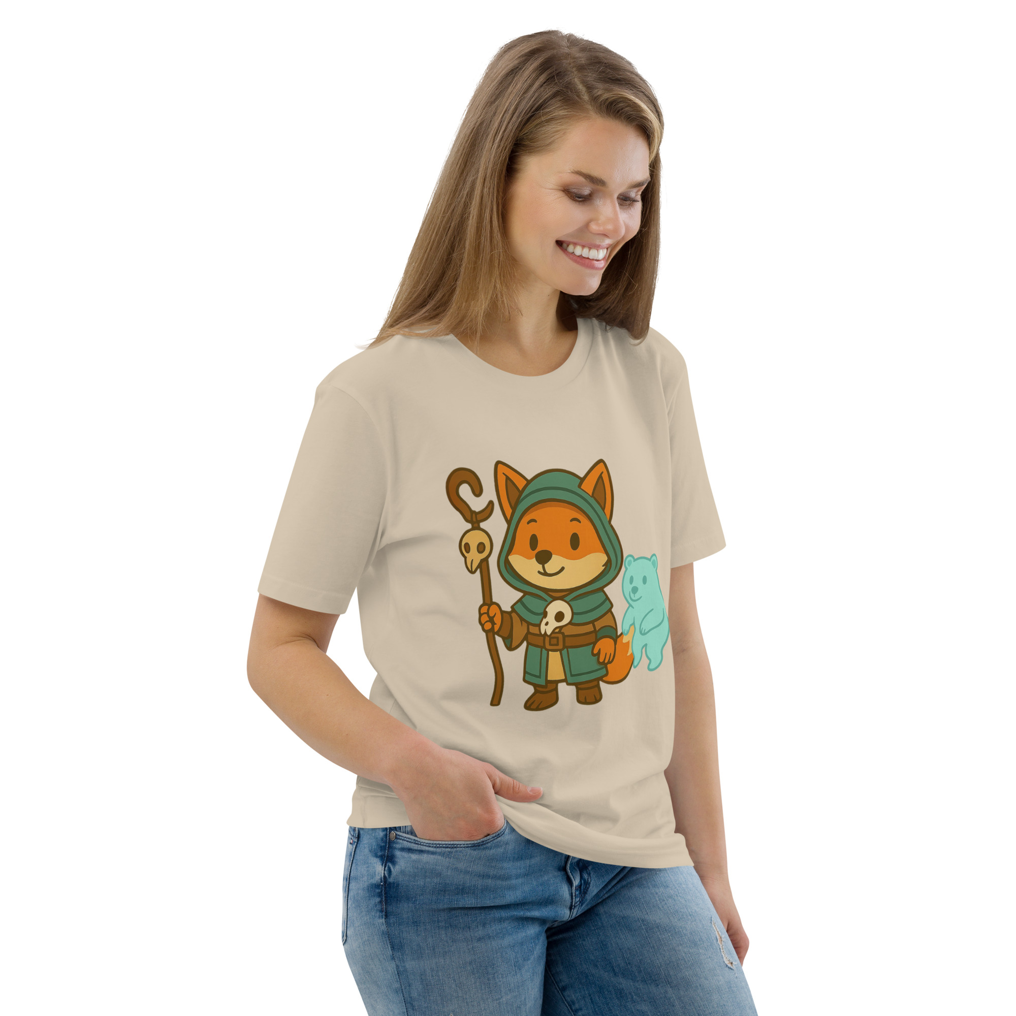 Fox Shaman - DTF-Unisex-Bio-Baumwoll-T-Shirt – Bild 87