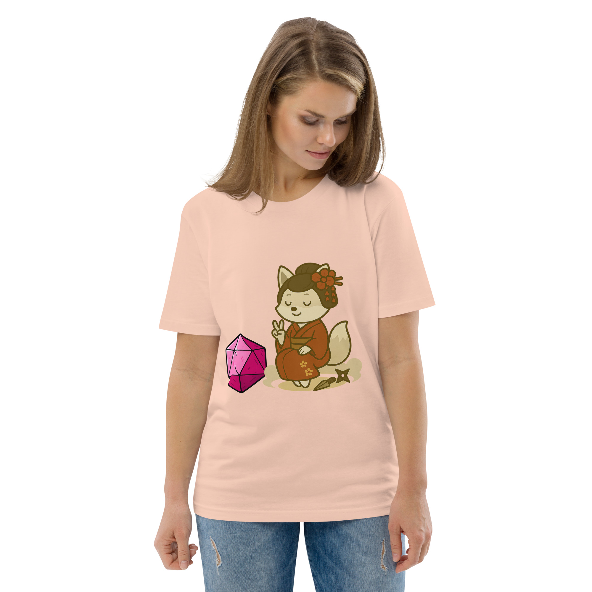 Dicefox Konoishi - DTF-Unisex-Bio-Baumwoll-T-Shirt – Bild 90