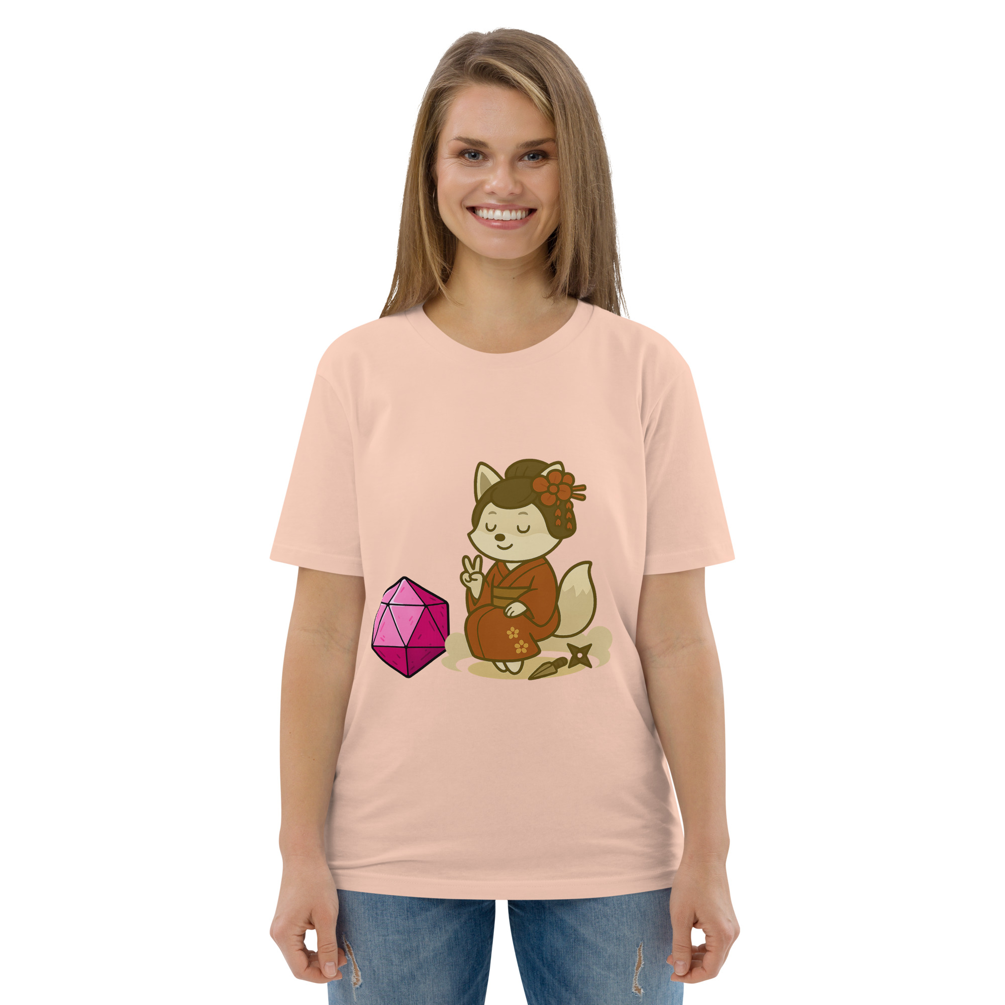 Dicefox Konoishi - DTF-Unisex-Bio-Baumwoll-T-Shirt – Bild 89