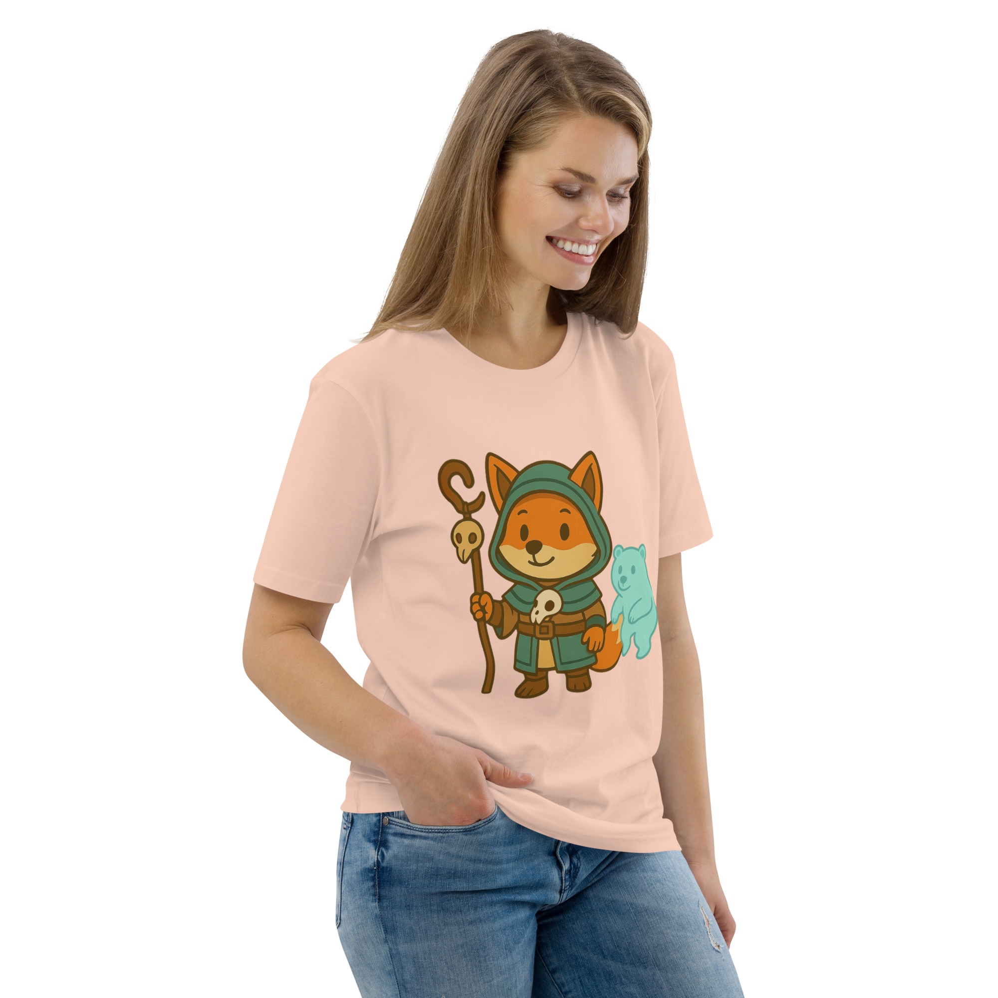 Fox Shaman - DTF-Unisex-Bio-Baumwoll-T-Shirt – Bild 94