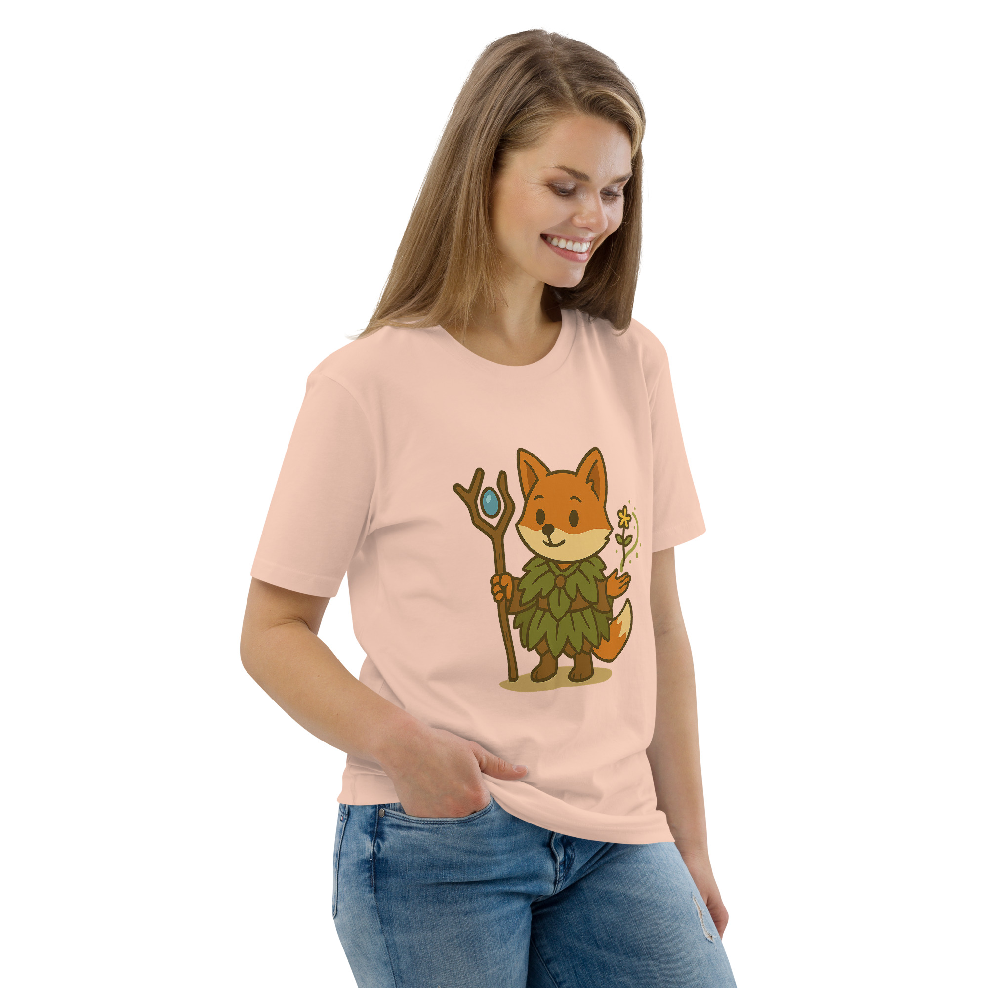 Fox Druid - DTF-Unisex-Bio-Baumwoll-T-Shirt – Bild 93