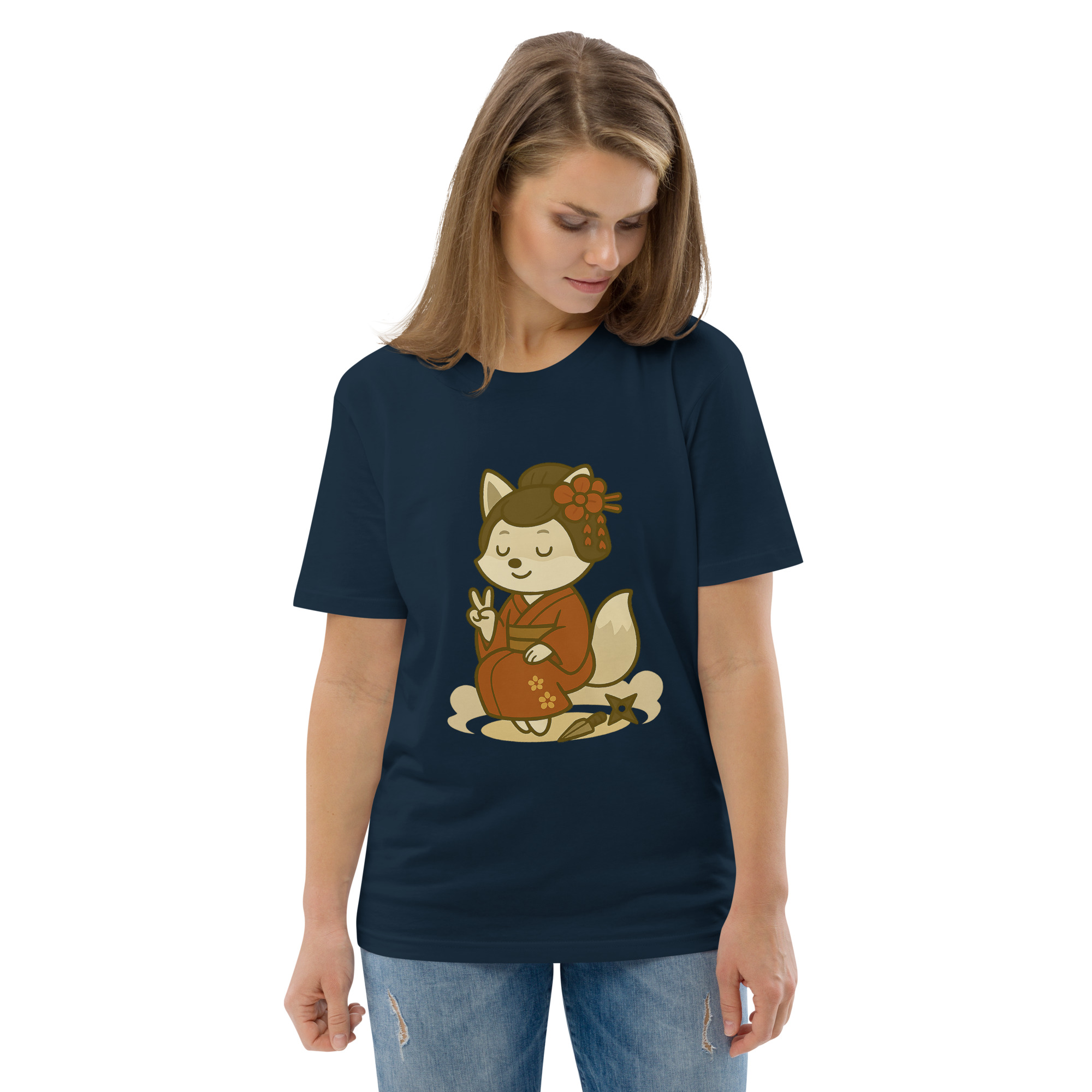 Fox Kunoishi - DTF-Unisex-Bio-Baumwoll-T-Shirt – Bild 11