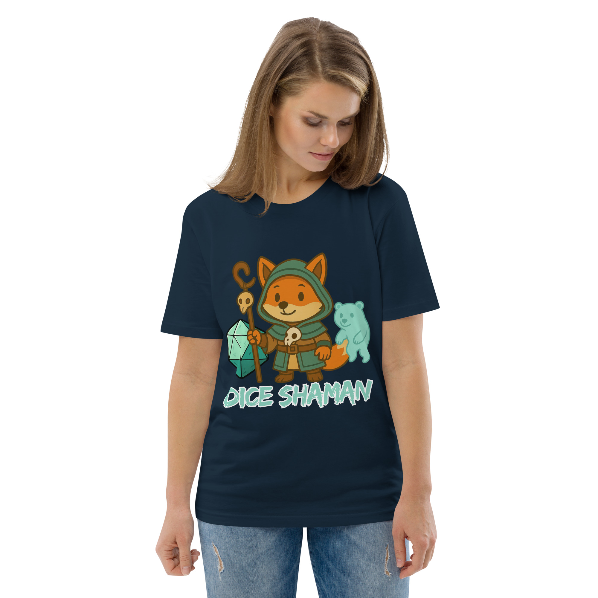 Dice Shaman - DTF-Unisex-Bio-Baumwoll-T-Shirt – Bild 11