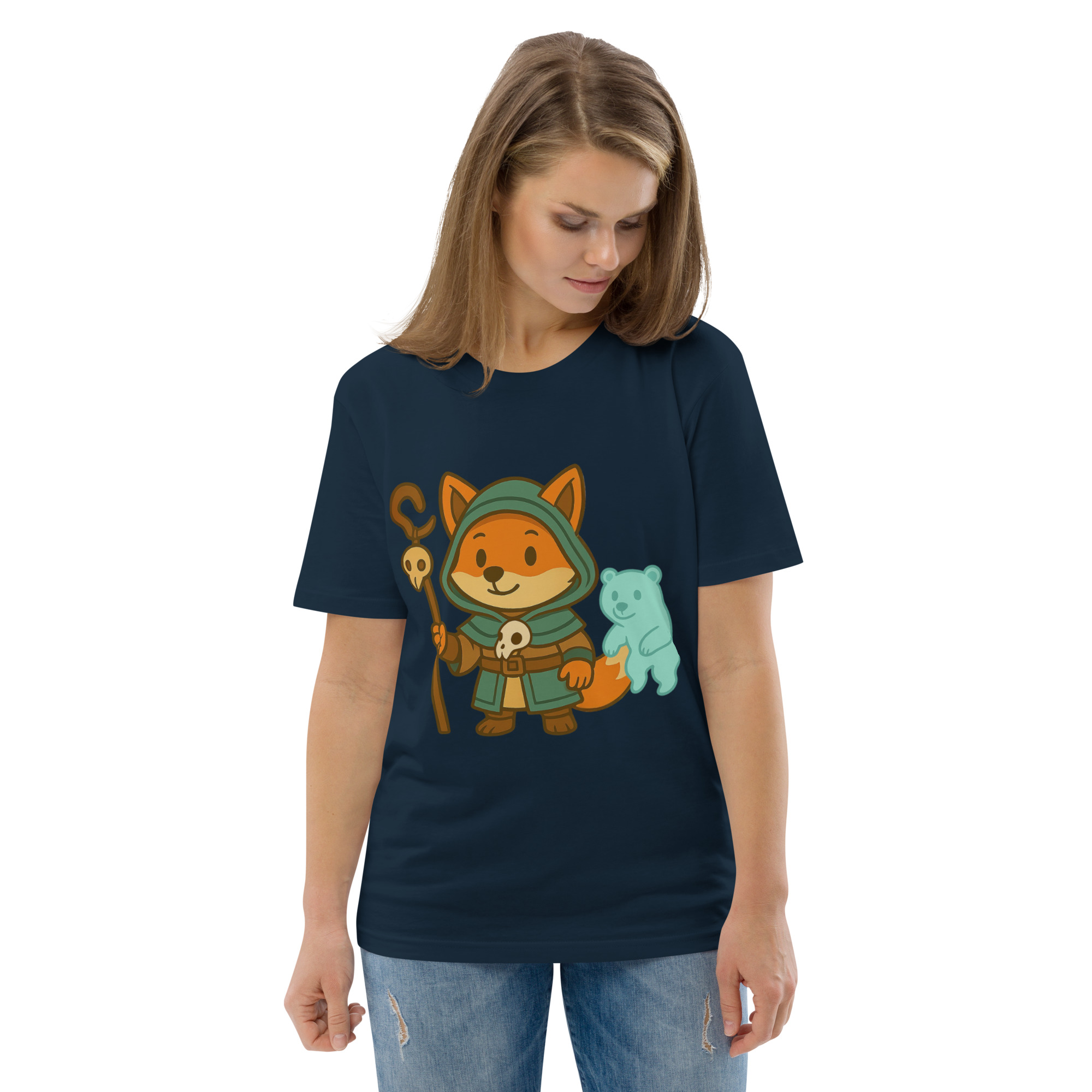 Fox Shaman - DTF-Unisex-Bio-Baumwoll-T-Shirt – Bild 11