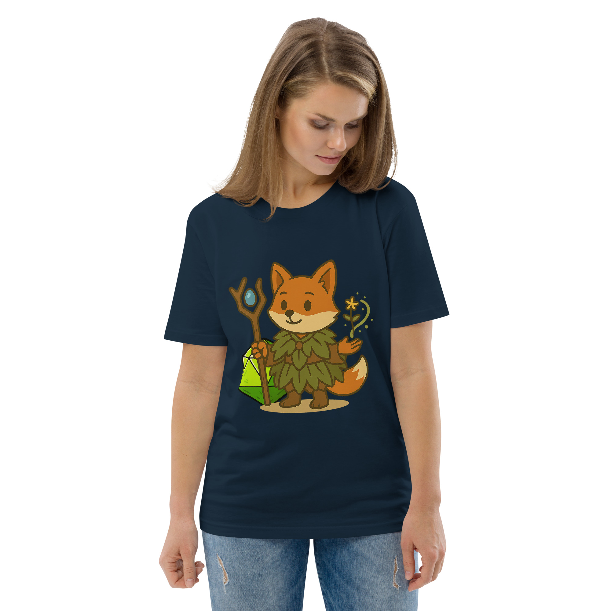 Dicefox Druid - DTF-Unisex-Bio-Baumwoll-T-Shirt – Bild 11