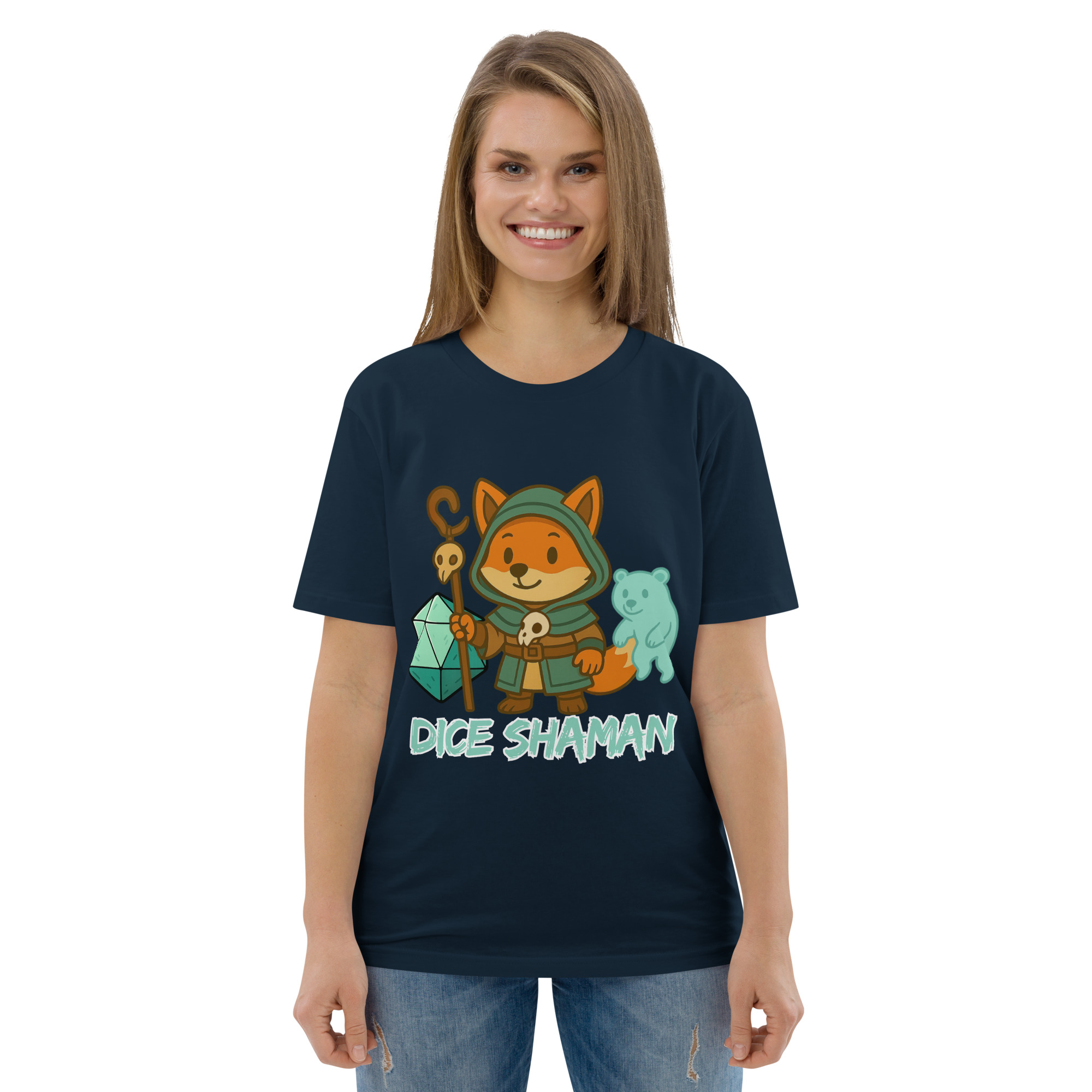 Dice Shaman - DTF-Unisex-Bio-Baumwoll-T-Shirt – Bild 10
