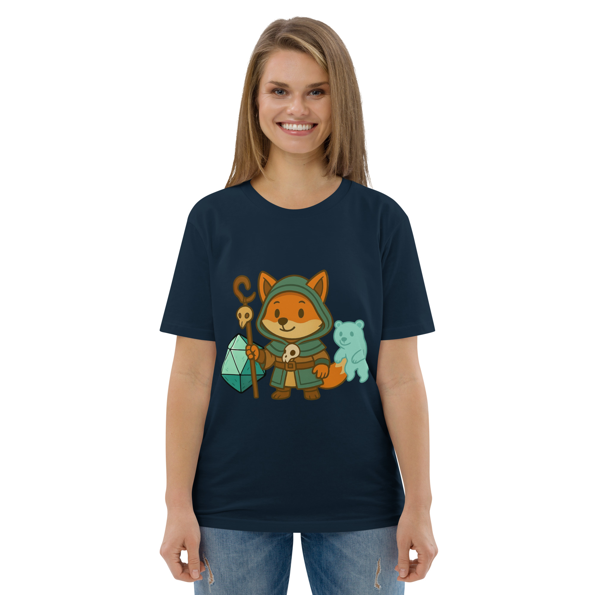 Dicefox Shaman - DTF-Unisex-Bio-Baumwoll-T-Shirt – Bild 10