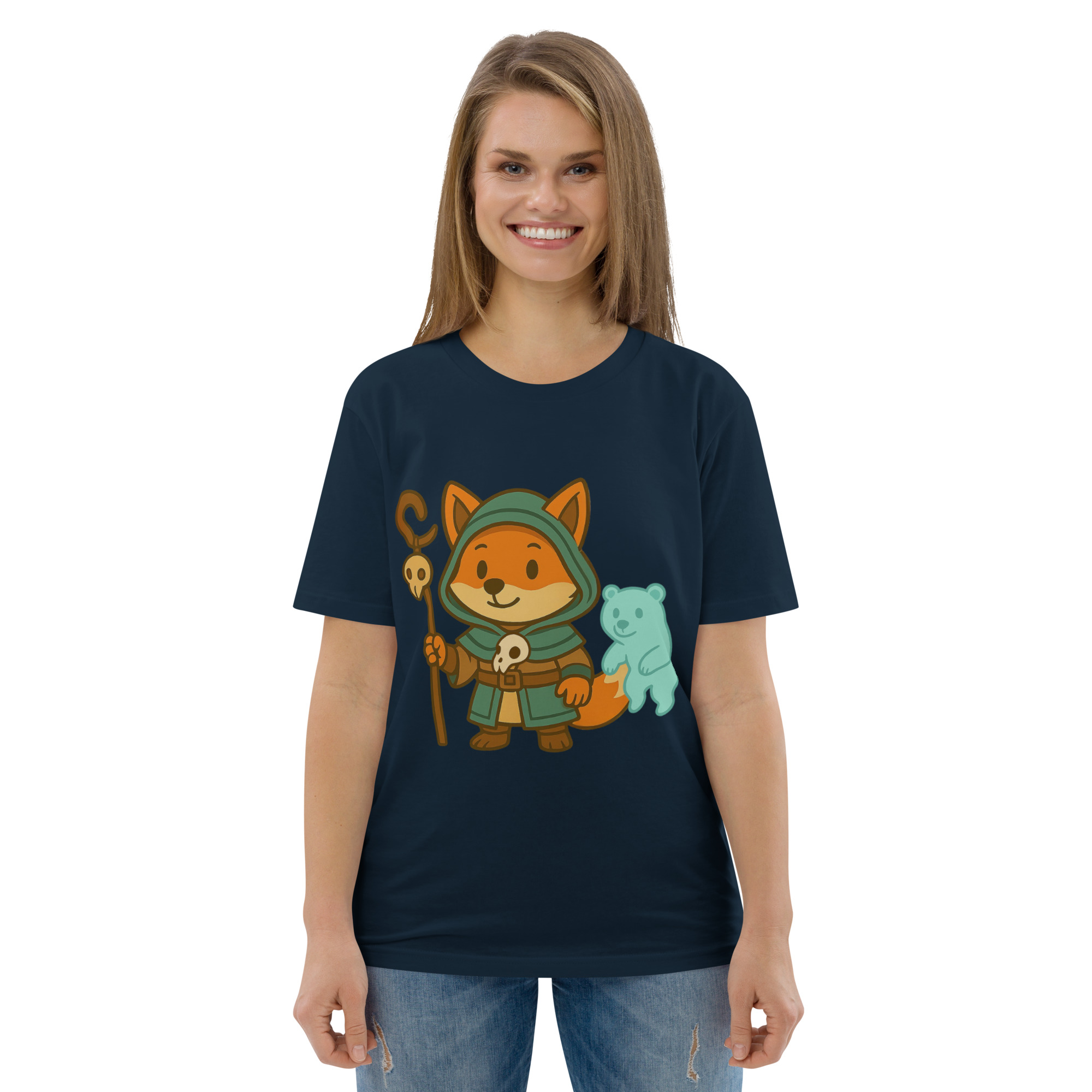 Fox Shaman - DTF-Unisex-Bio-Baumwoll-T-Shirt – Bild 10