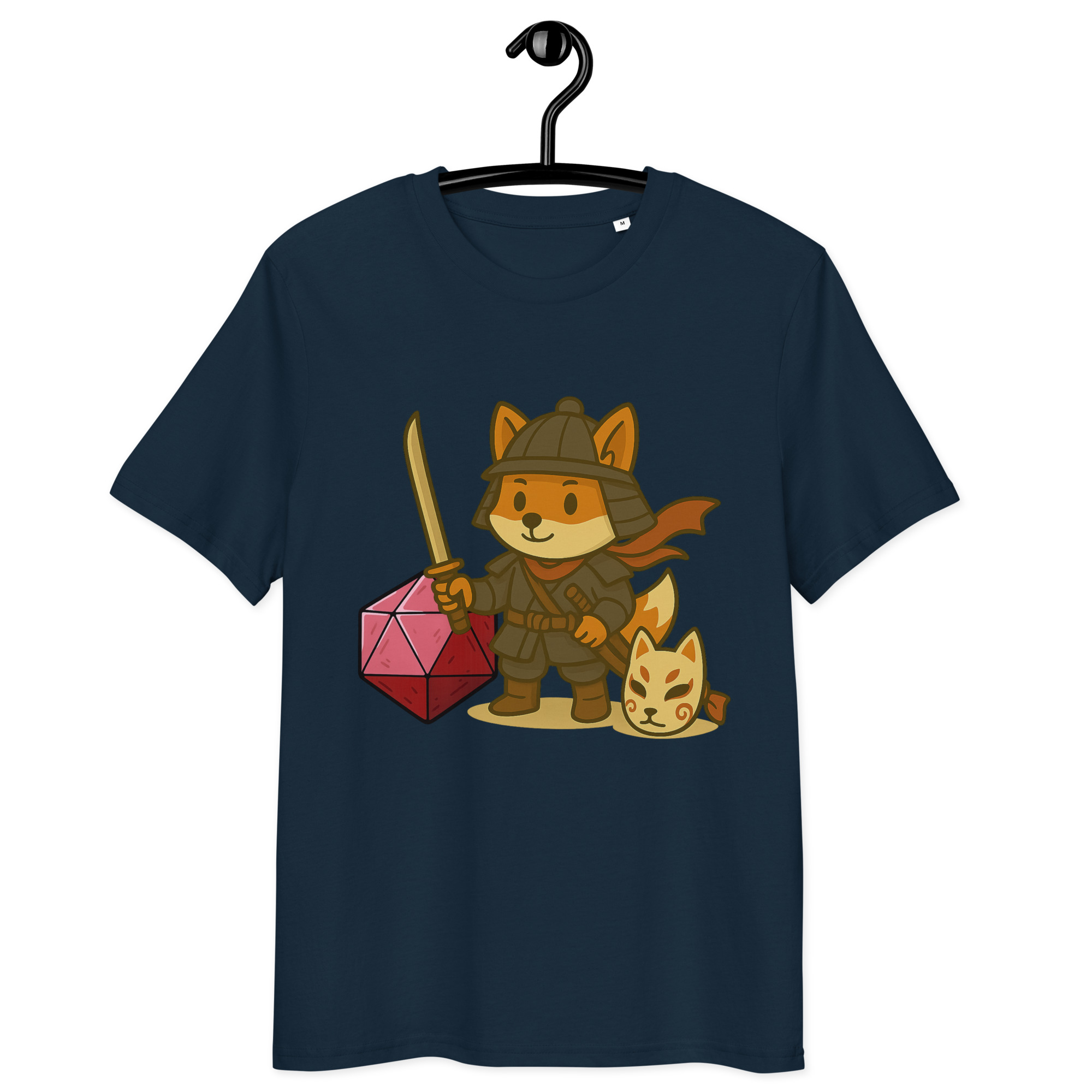 Dicefox Samurai - DTF-Unisex-Bio-Baumwoll-T-Shirt – Bild 4